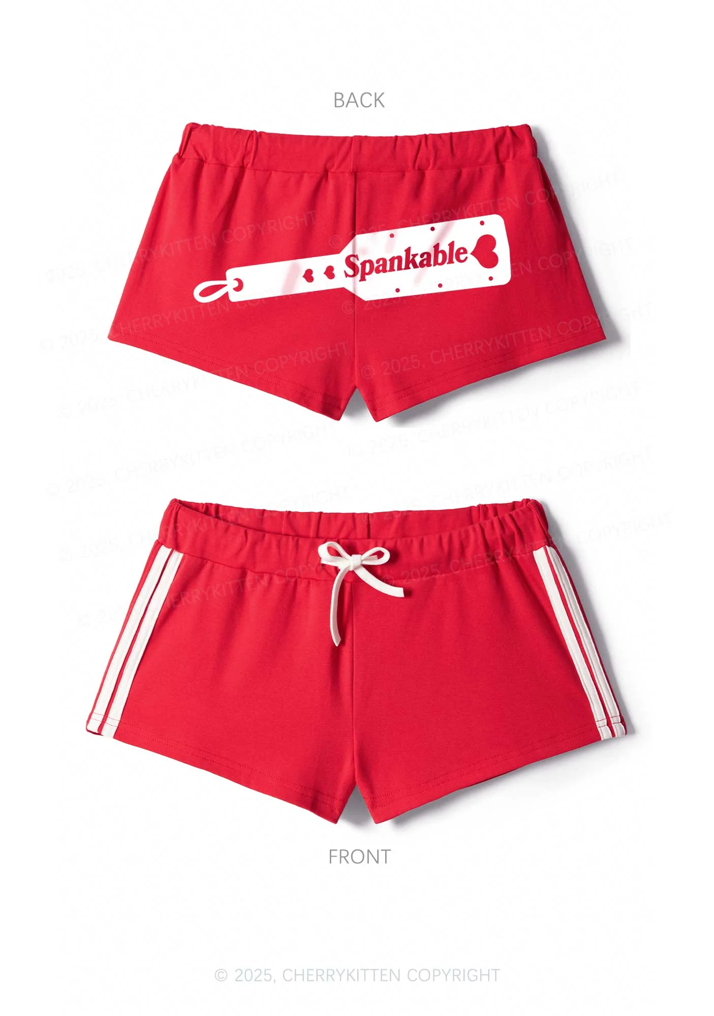 Spankable Y2K Drawstring Mini Shorts Cherrykitten - Image 3