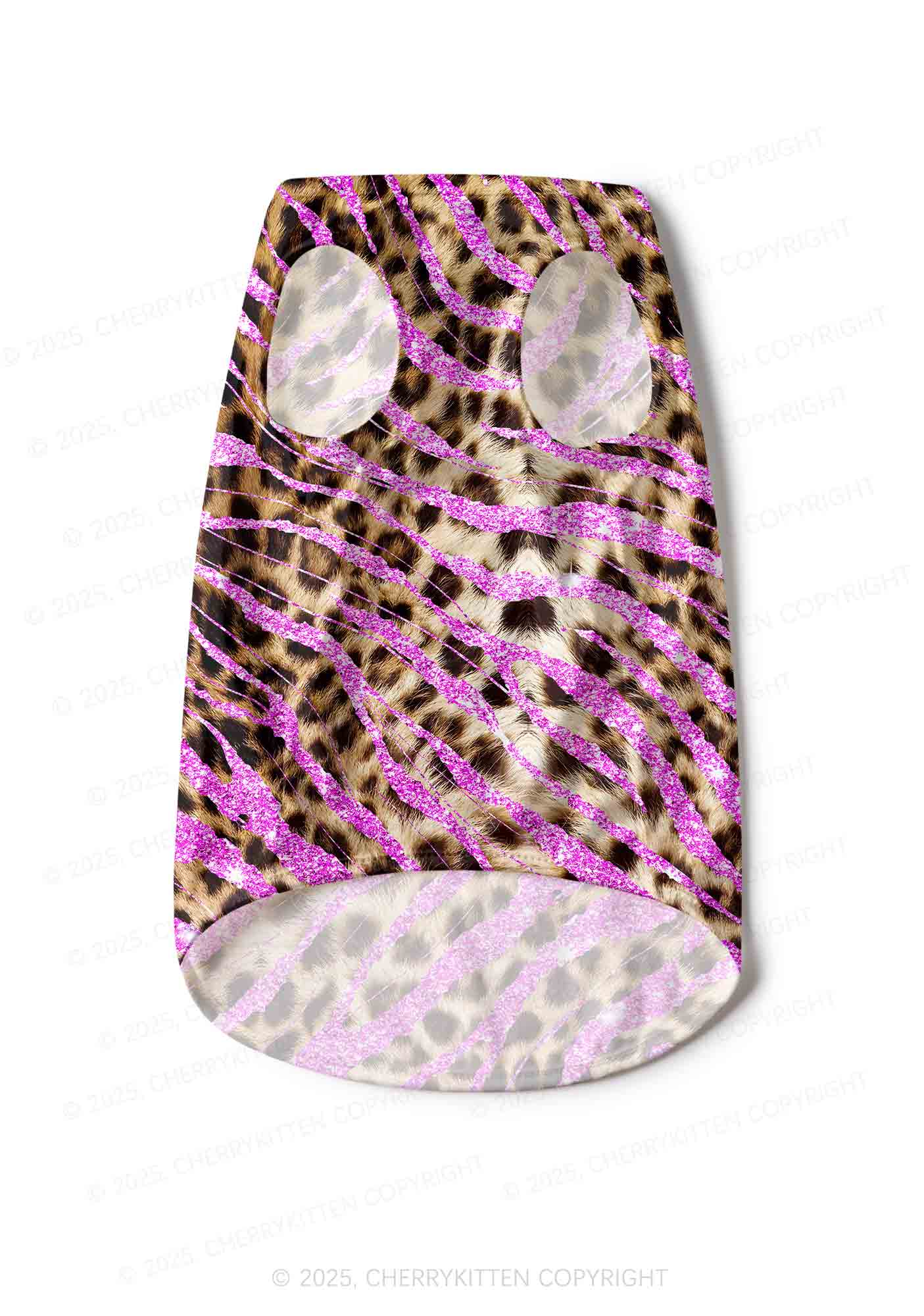 Sparkle Pink Leopard Y2K Pet Tank Top Cherrykitten - Image 4