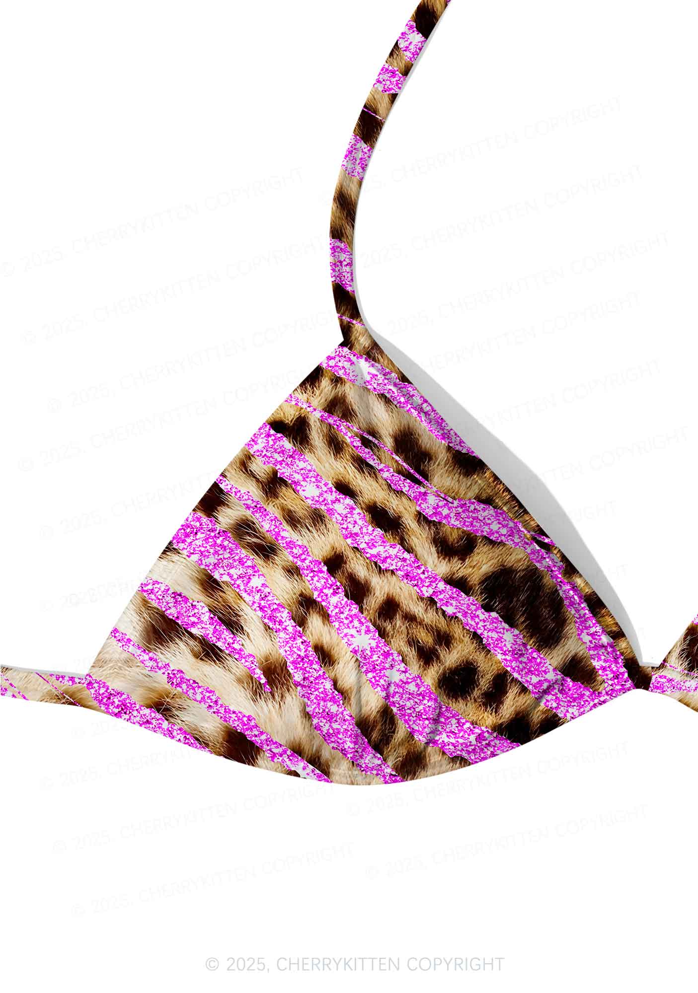 Sparkle Pink Leopard Y2K Print Bikini Set Cherrykitten - Image 4