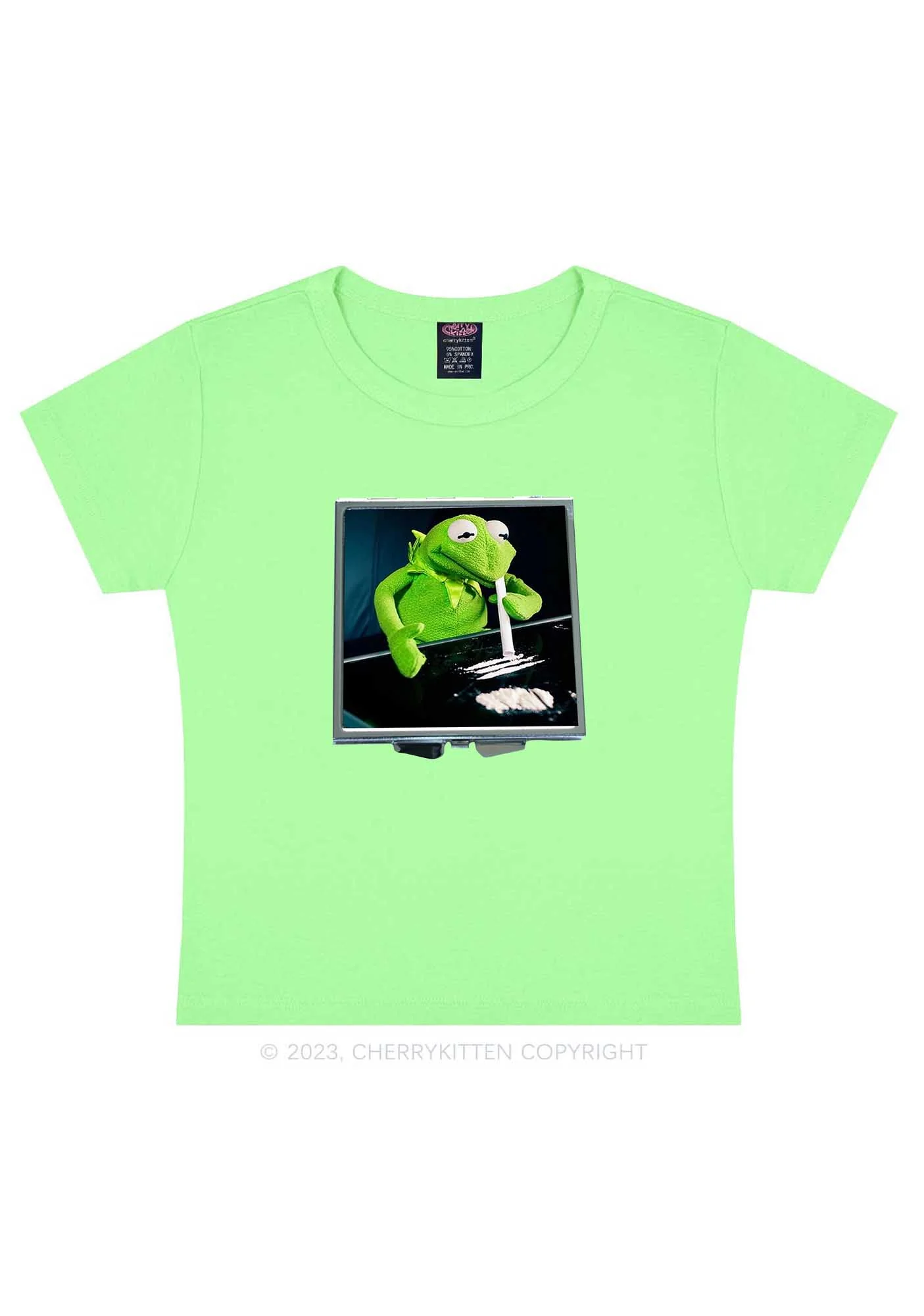 Special Cola Frog Y2K Baby Tee Cherrykitten - Image 10