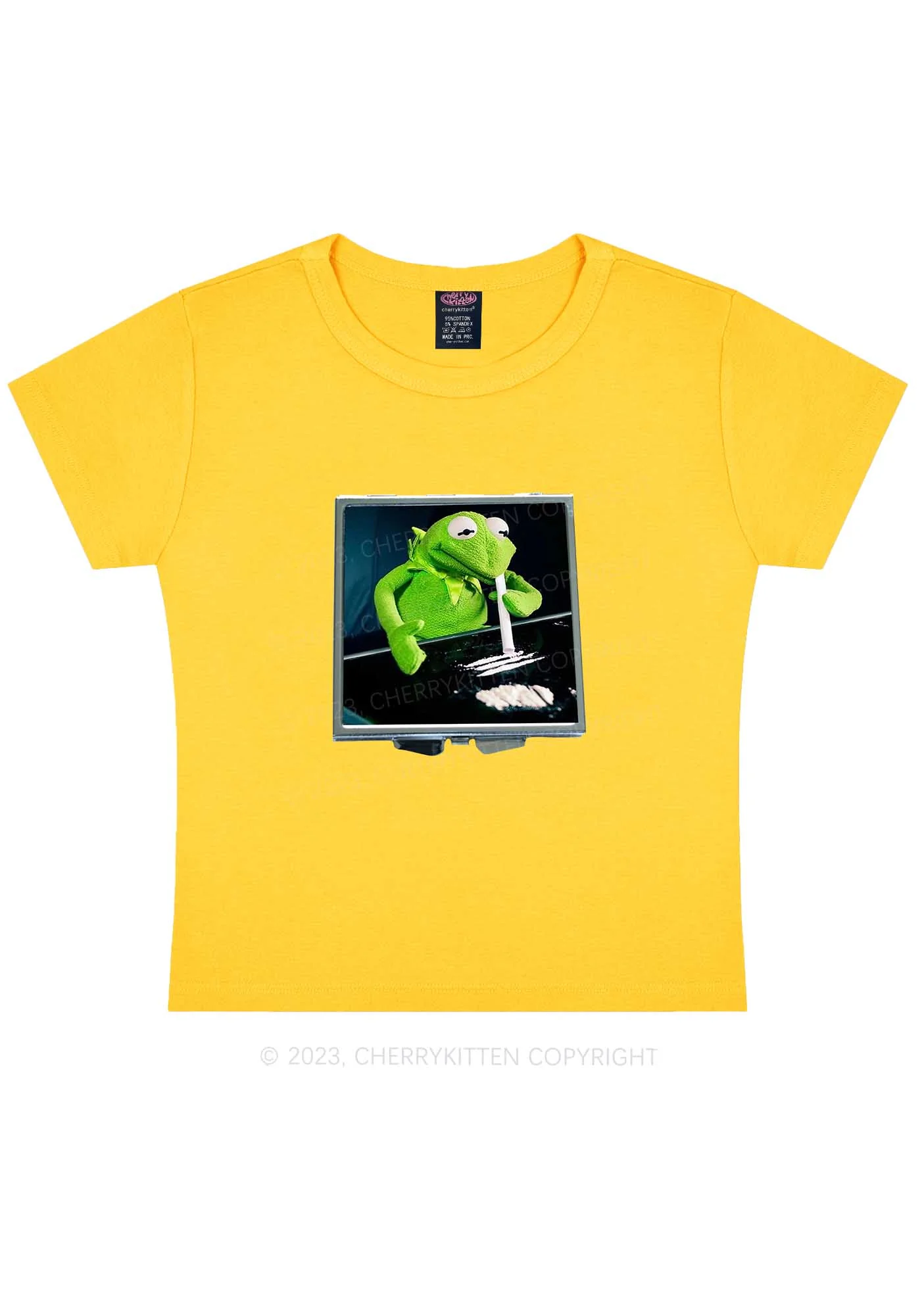 Special Cola Frog Y2K Baby Tee Cherrykitten - Image 6