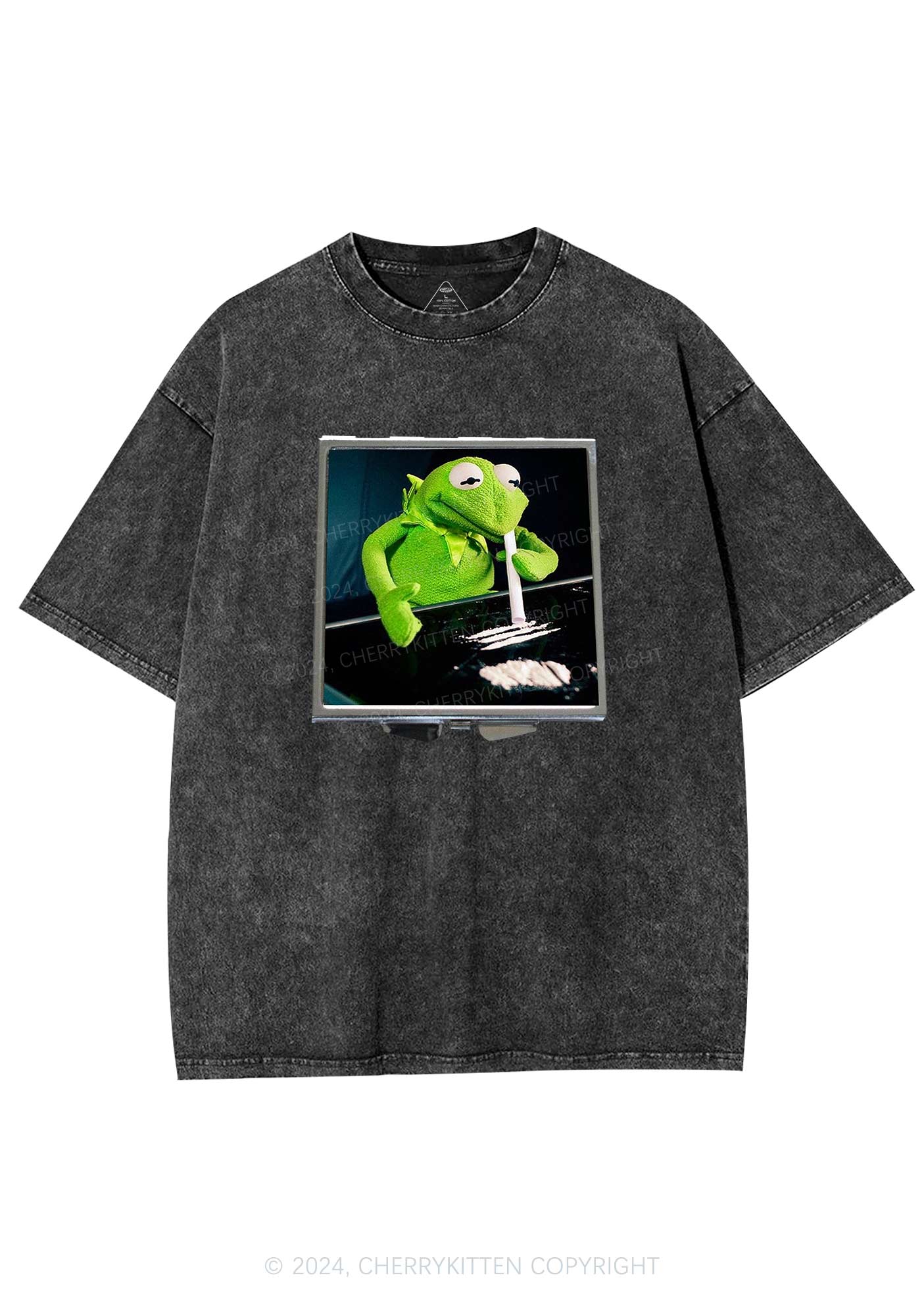 Special Cola Frog Y2K Washed Tee Cherrykitten - Image 3