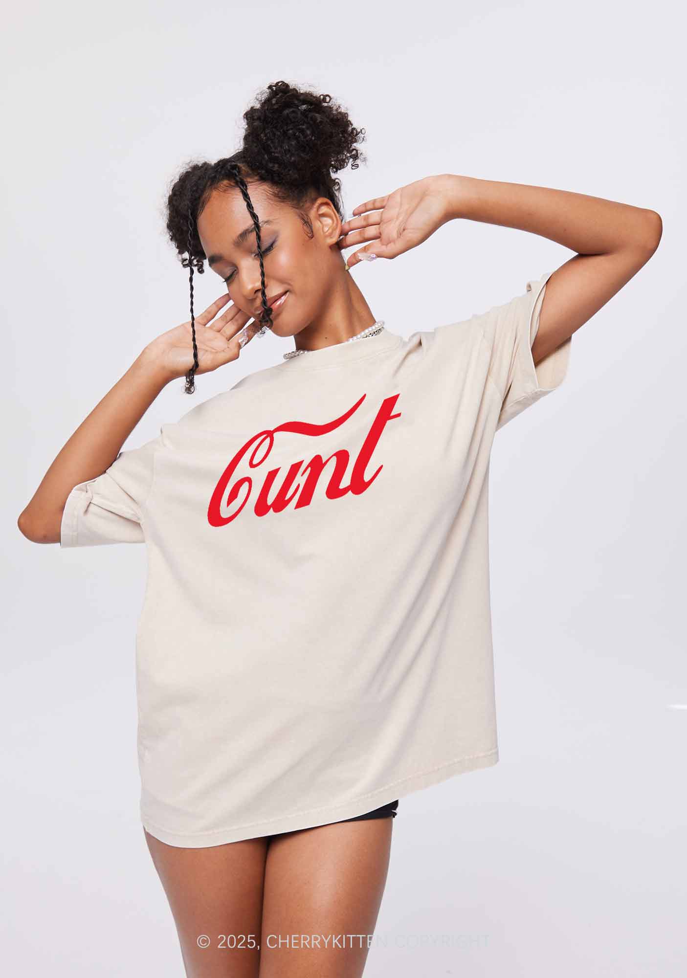 Special Cxxt Y2K Shirts Washed Tee Cherrykitten - Image 2