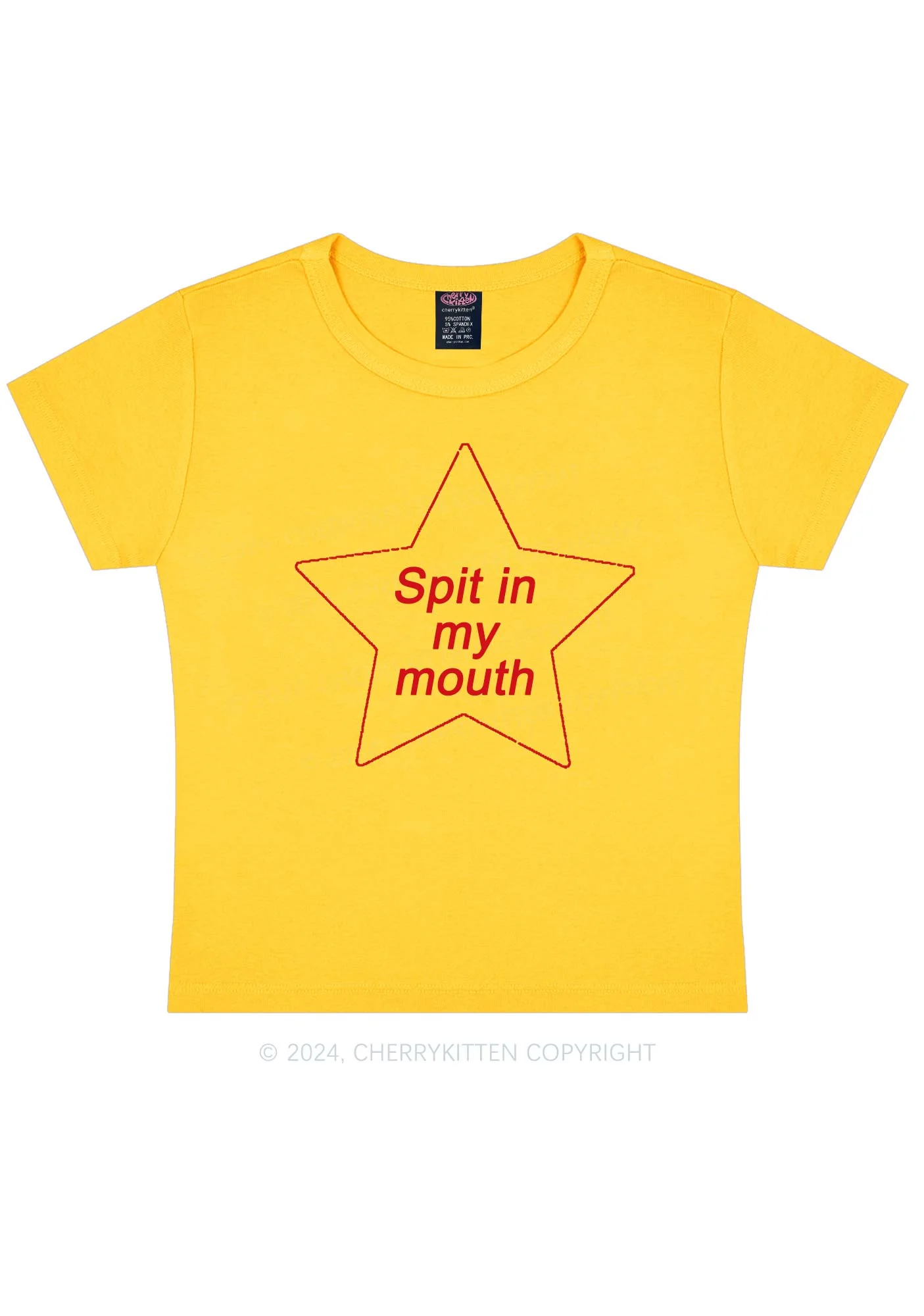 Spit In My Mouth Y2K Baby Tee Cherrykitten - Image 4