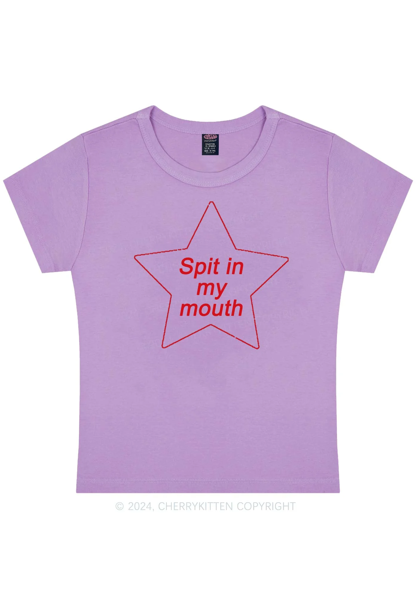 Spit In My Mouth Y2K Baby Tee Cherrykitten - Image 6