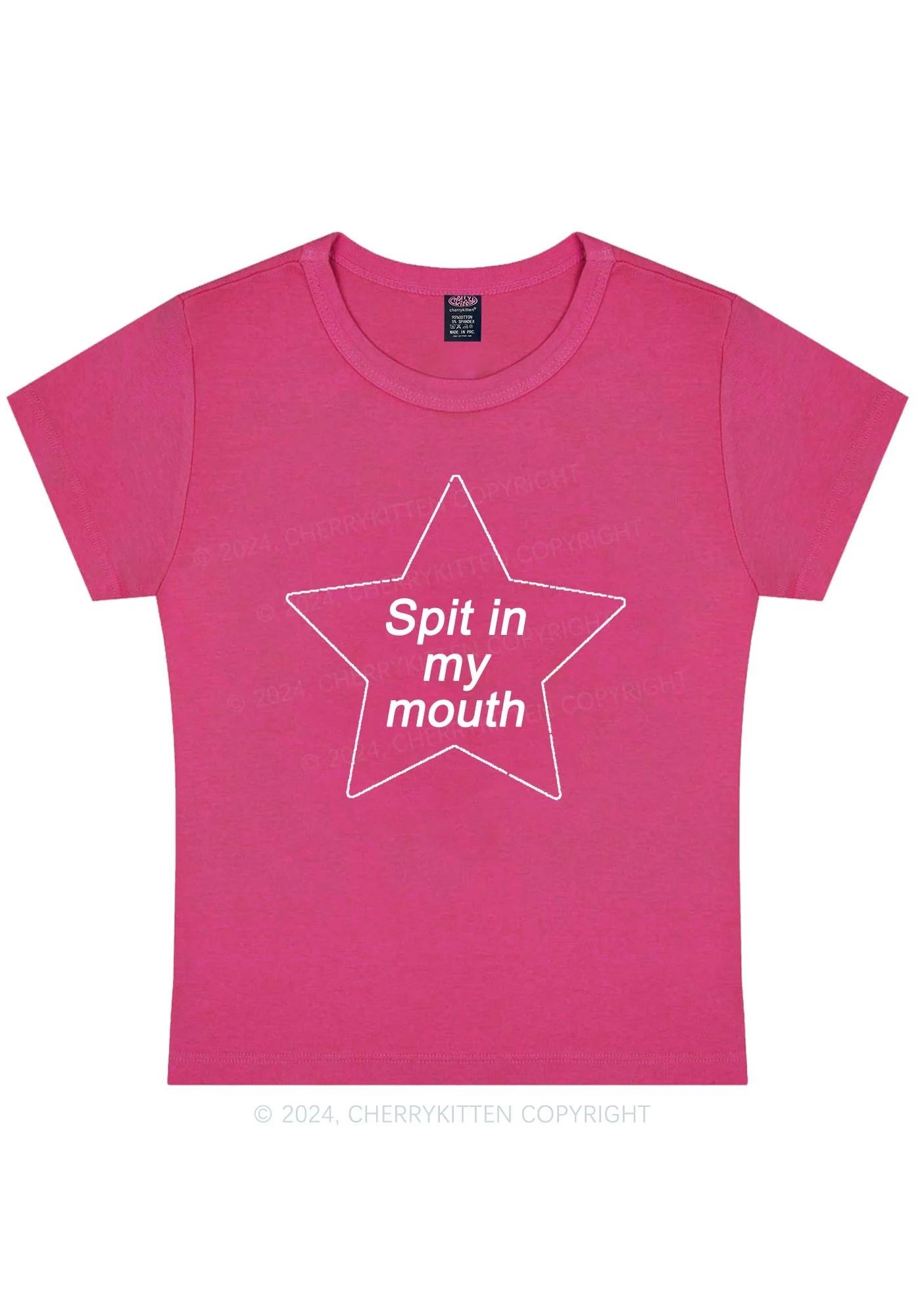 Spit In My Mouth Y2K Baby Tee Cherrykitten - Image 7