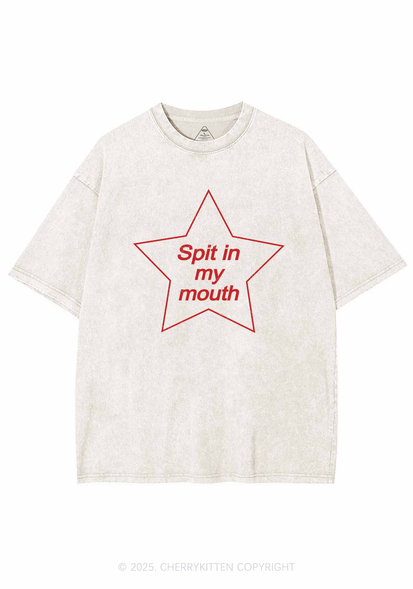 Spit In My Mouth Y2K Shirts Washed Tee Cherrykitten - Image 4