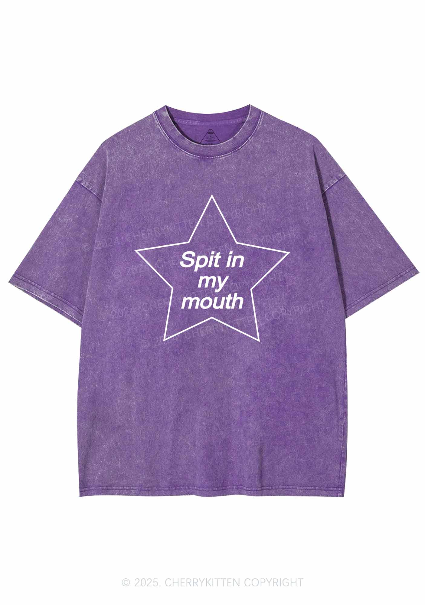Spit In My Mouth Y2K Shirts Washed Tee Cherrykitten - Image 5