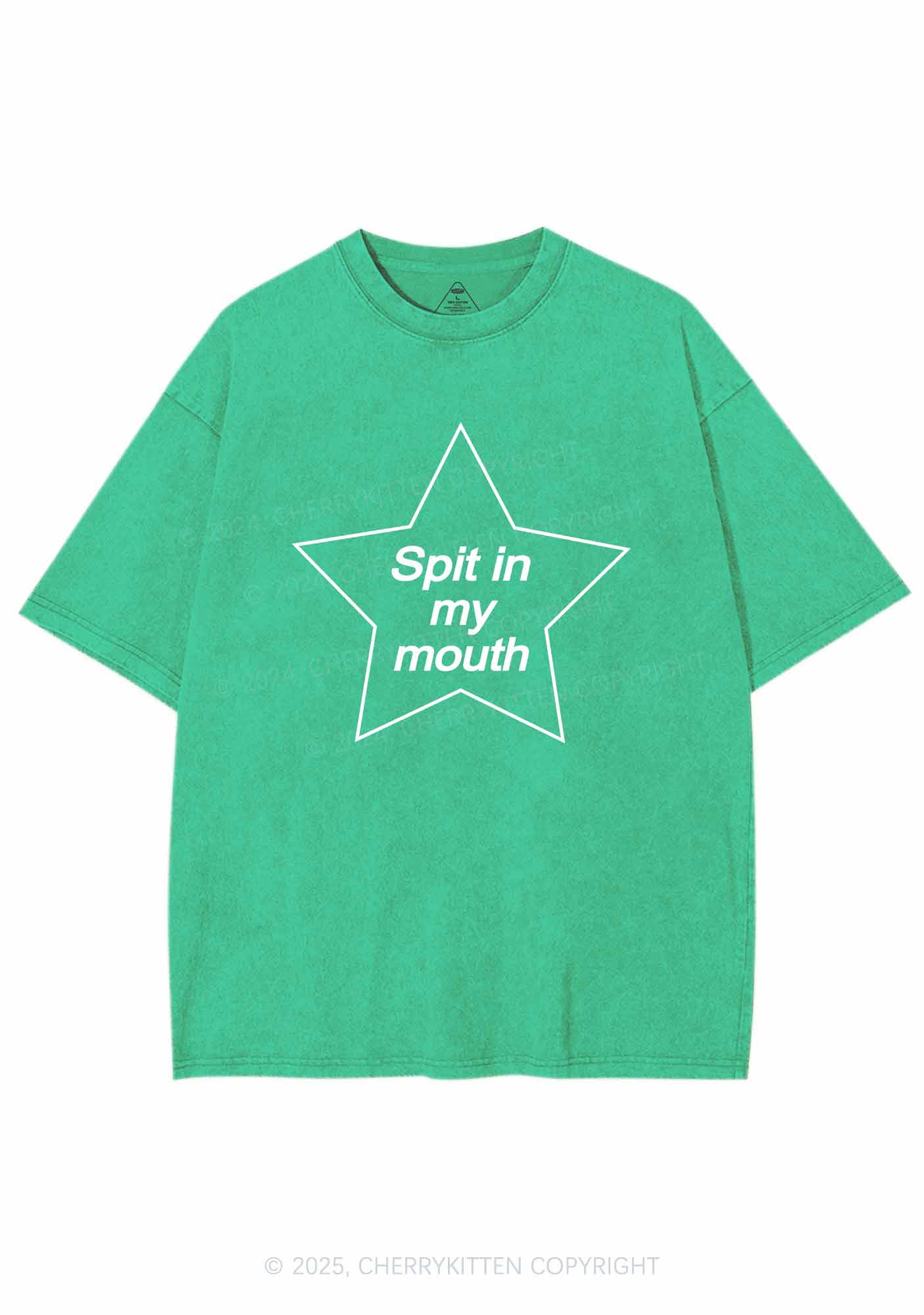 Spit In My Mouth Y2K Shirts Washed Tee Cherrykitten - Image 6