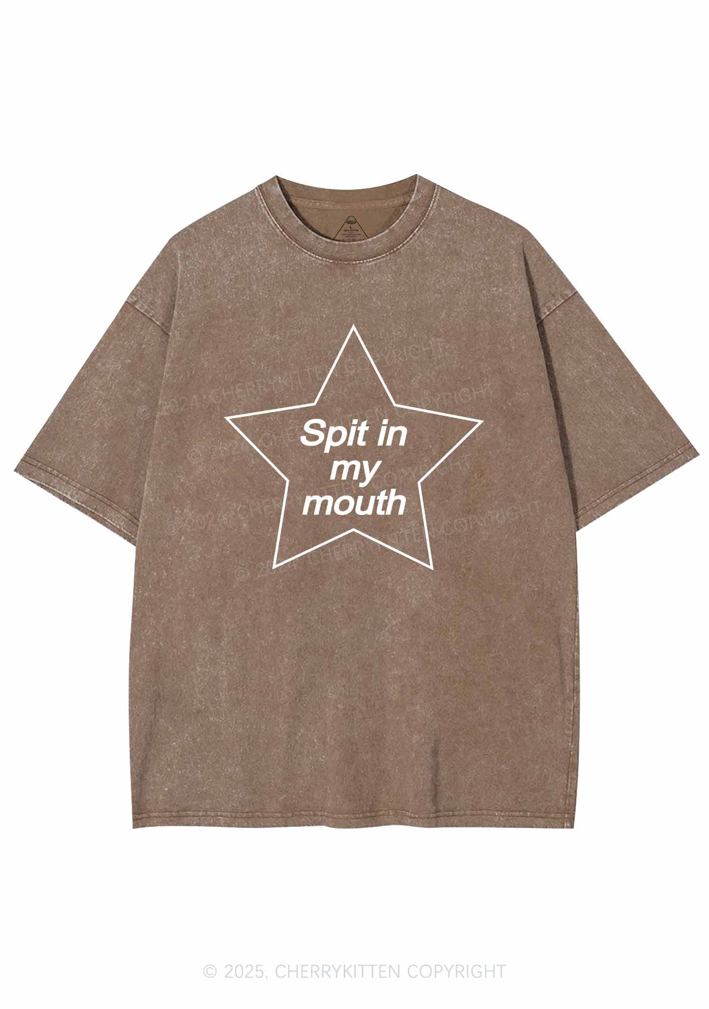Spit In My Mouth Y2K Shirts Washed Tee Cherrykitten - Image 7