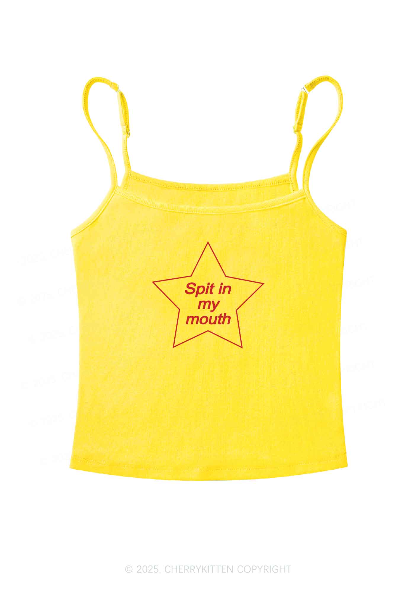 Spit In My Mouth Y2K Spaghetti Strap Cami Cherrykitten - Image 7