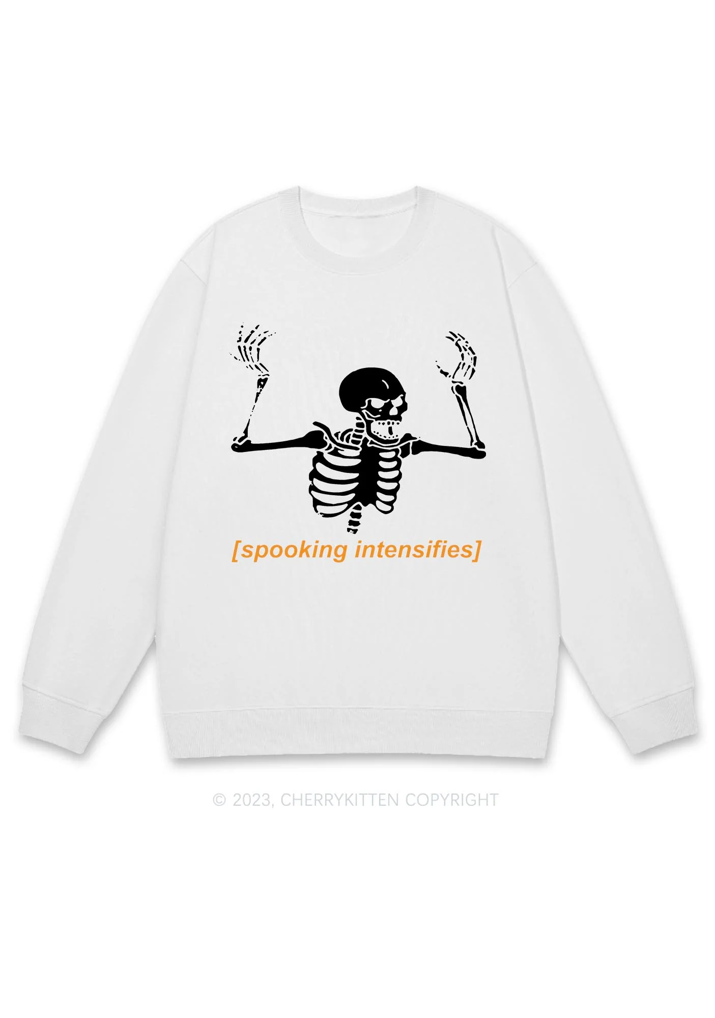 Spooking Intensifies Halloween Y2K Sweatshirt Cherrykitten - Image 2