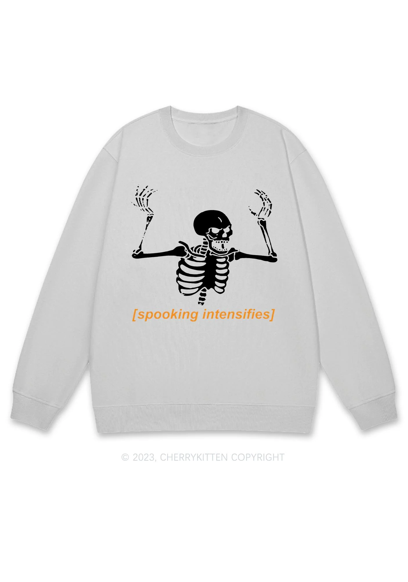 Spooking Intensifies Halloween Y2K Sweatshirt Cherrykitten - Image 3