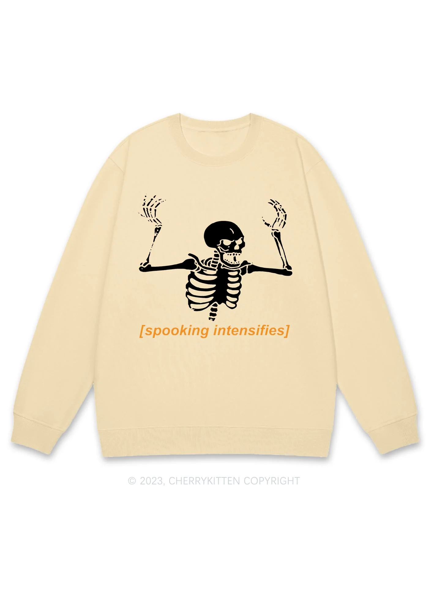 Spooking Intensifies Halloween Y2K Sweatshirt Cherrykitten - Image 5