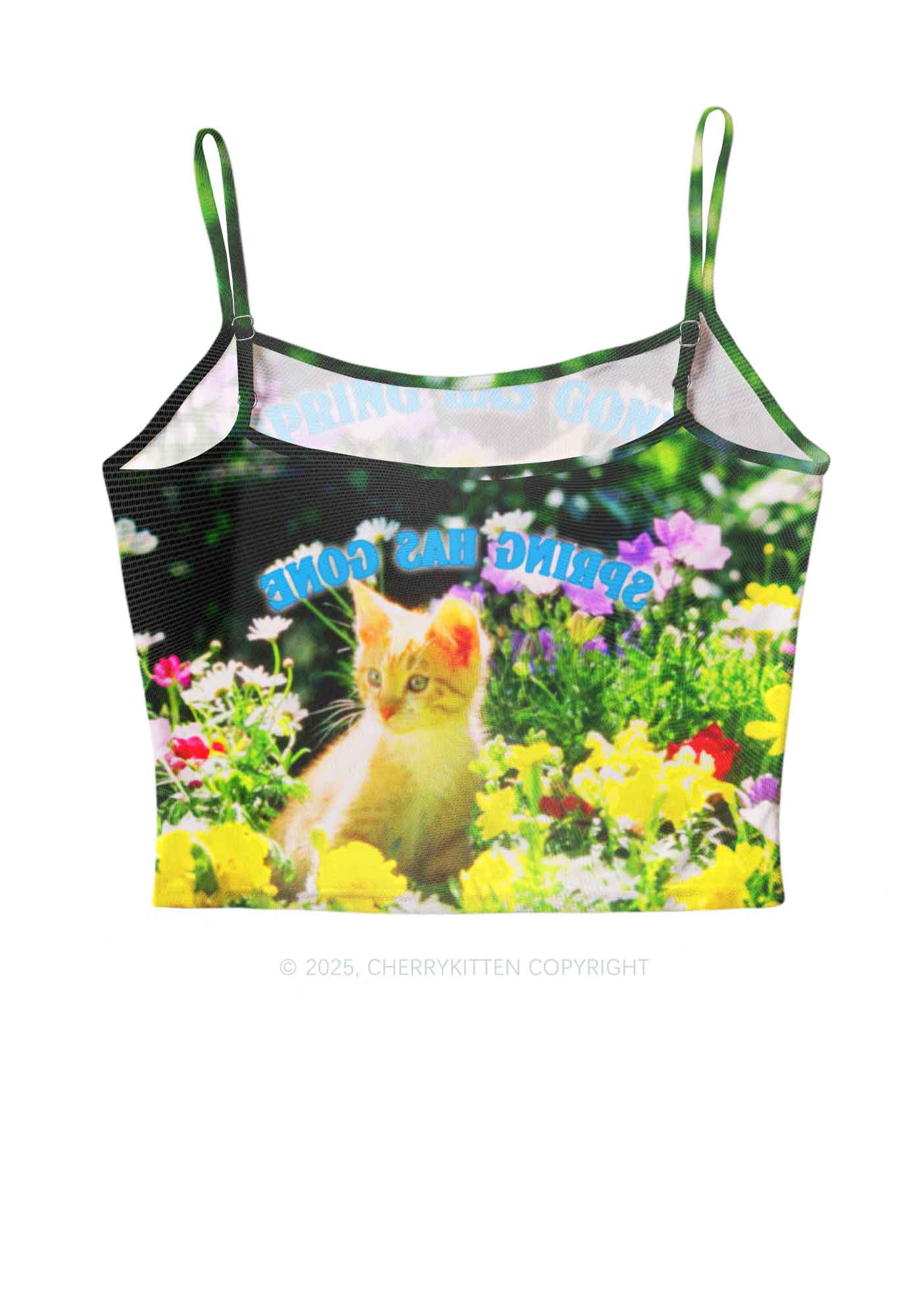 Spring Has Gone Y2K Mesh Cami Tank Cherrykitten - Image 2