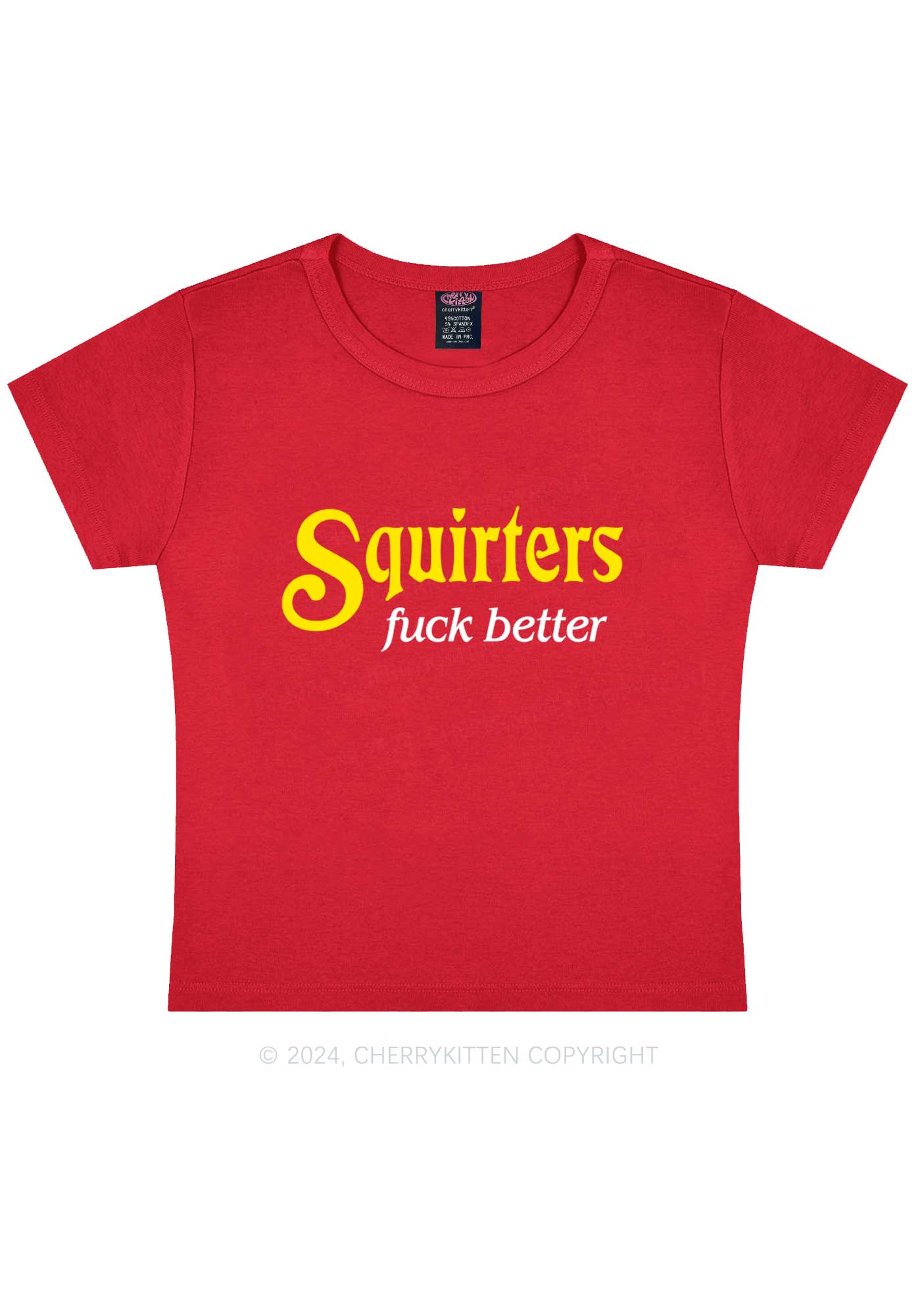 Squirters Fxxk Better Y2K Baby Tee Cherrykitten - Image 5