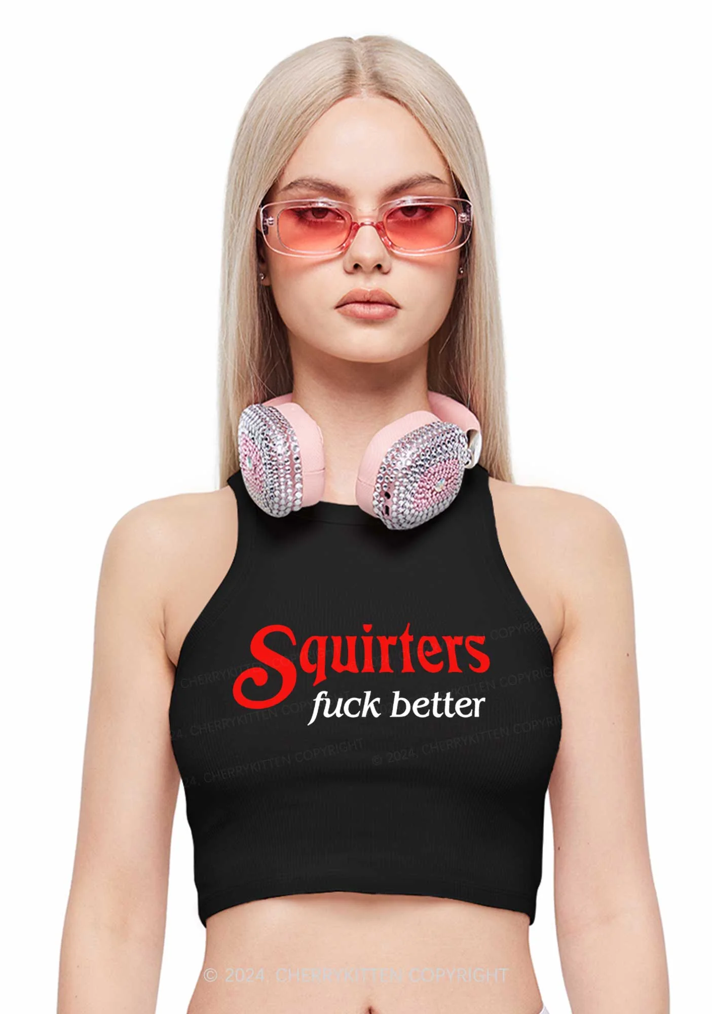 Squirters Fxxk Better Y2K Crop Tank Top Cherrykitten - Image 2