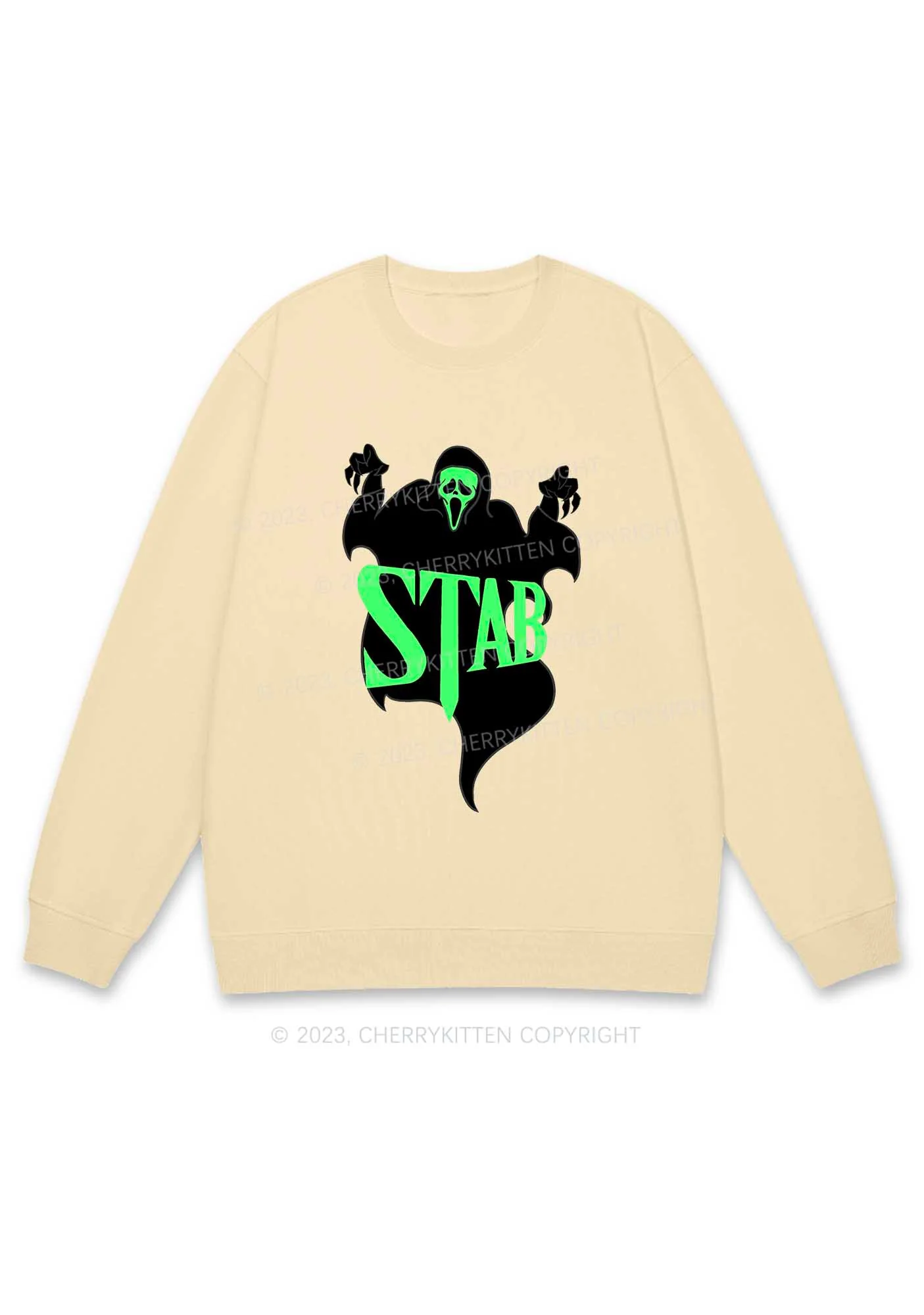 Stab Ghost Halloween Y2K Sweatshirt Cherrykitten - Image 4