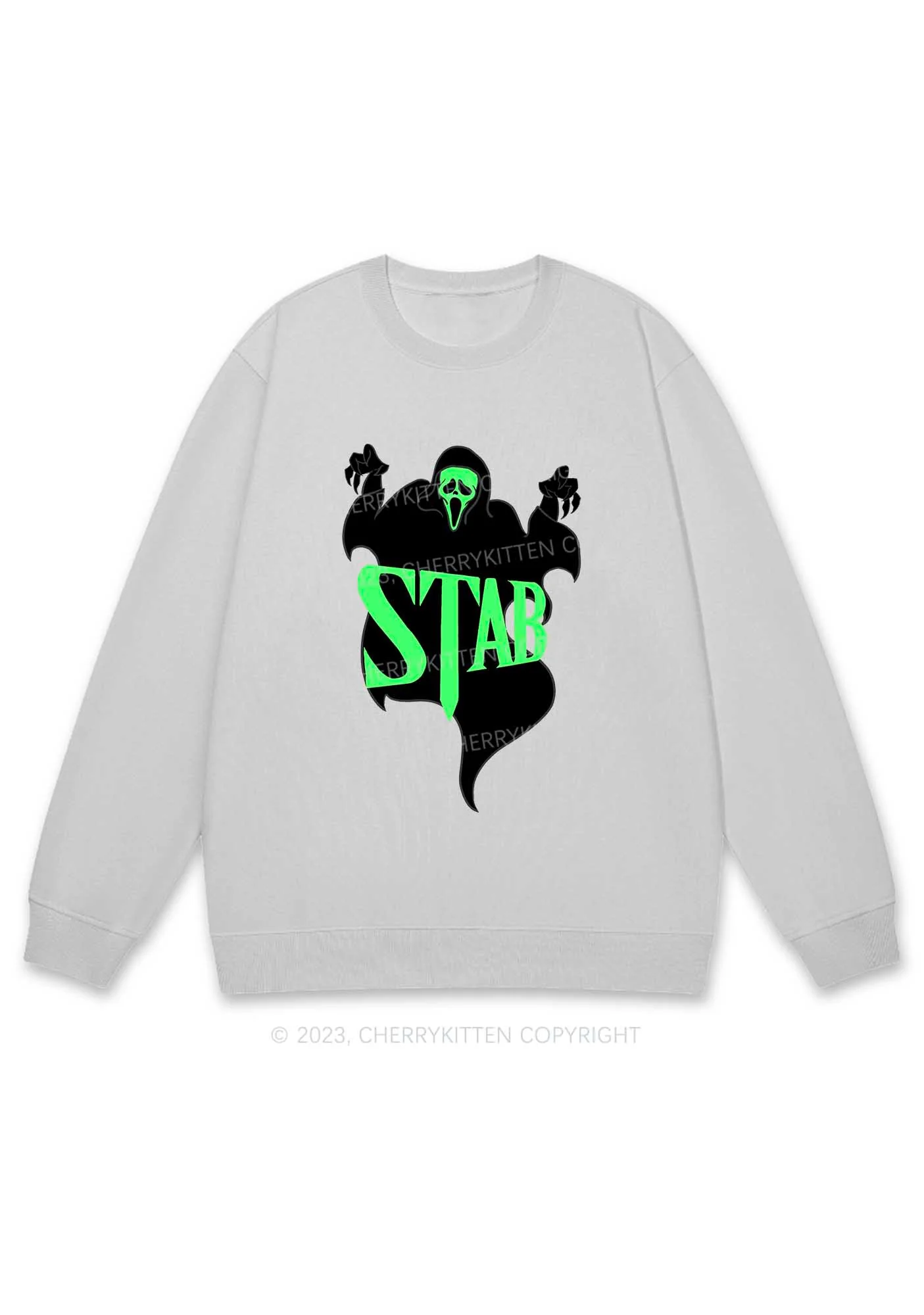 Stab Ghost Halloween Y2K Sweatshirt Cherrykitten - Image 5