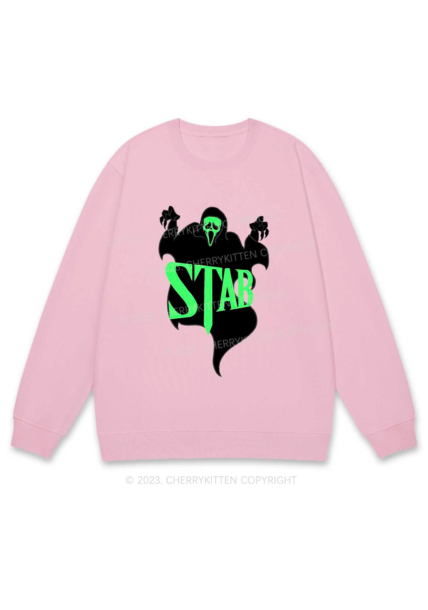 Stab Ghost Halloween Y2K Sweatshirt Cherrykitten - Image 6