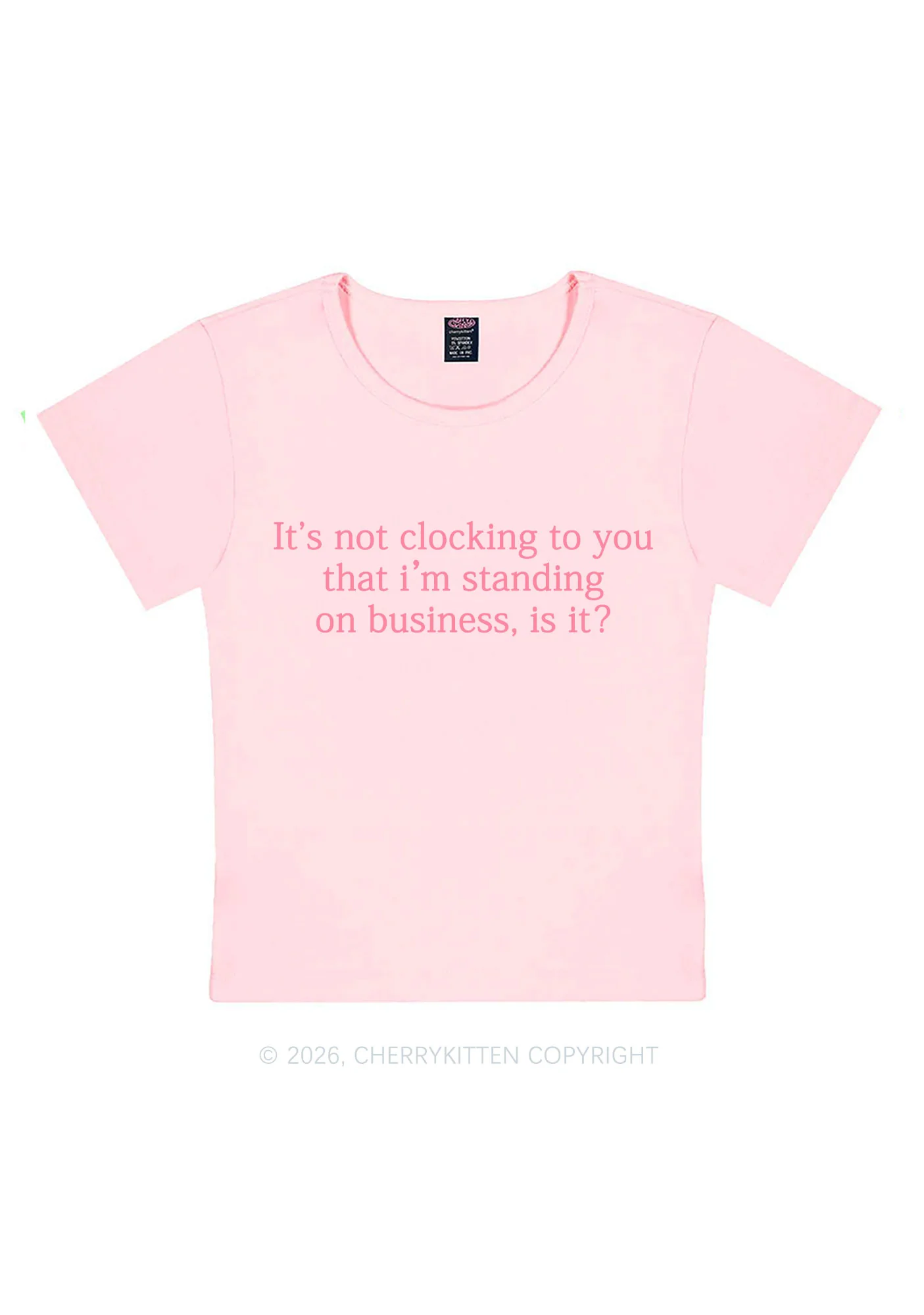 Standing On Business Y2K Baby Tee Cherrykitten - Image 10