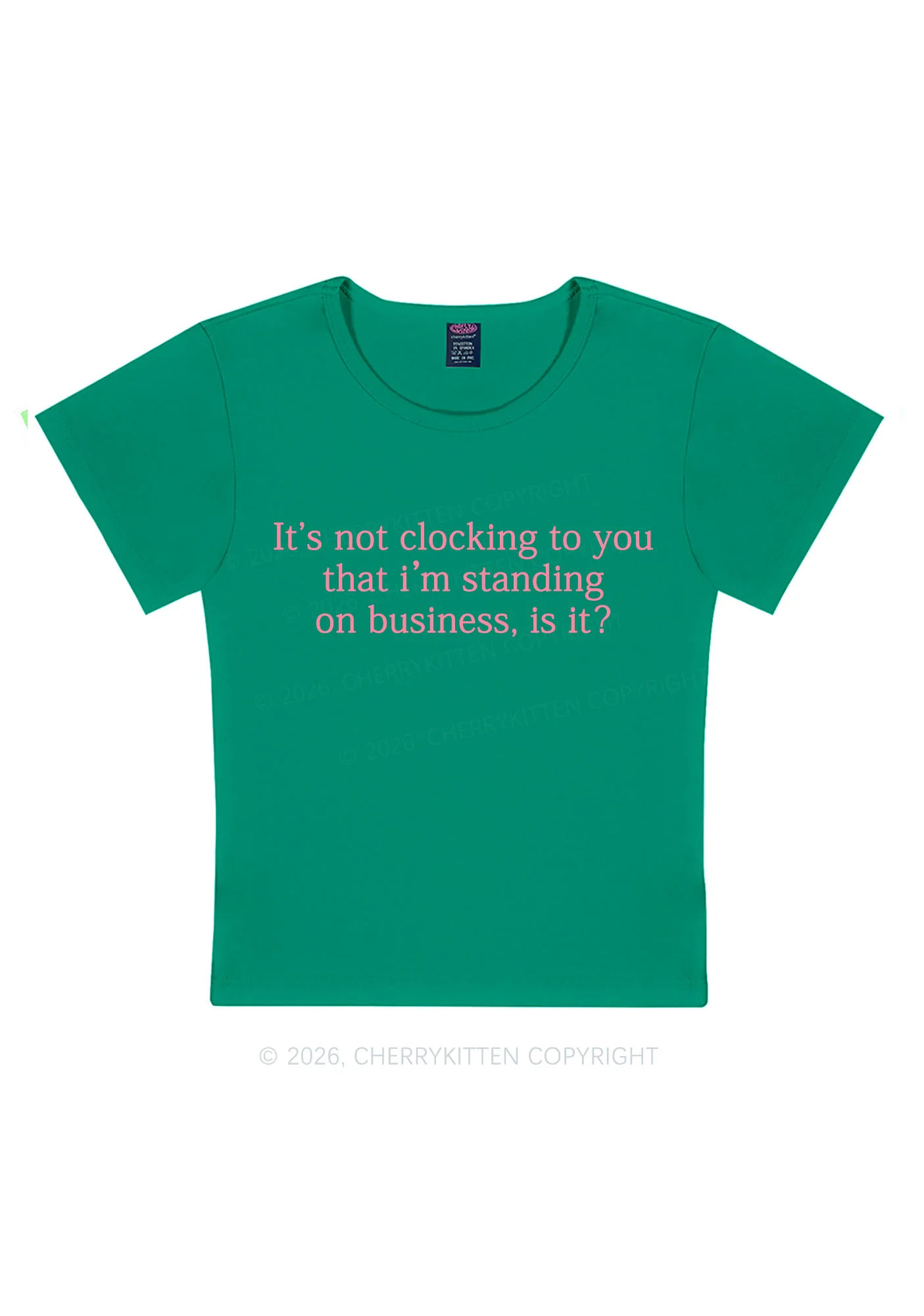 Standing On Business Y2K Baby Tee Cherrykitten - Image 11