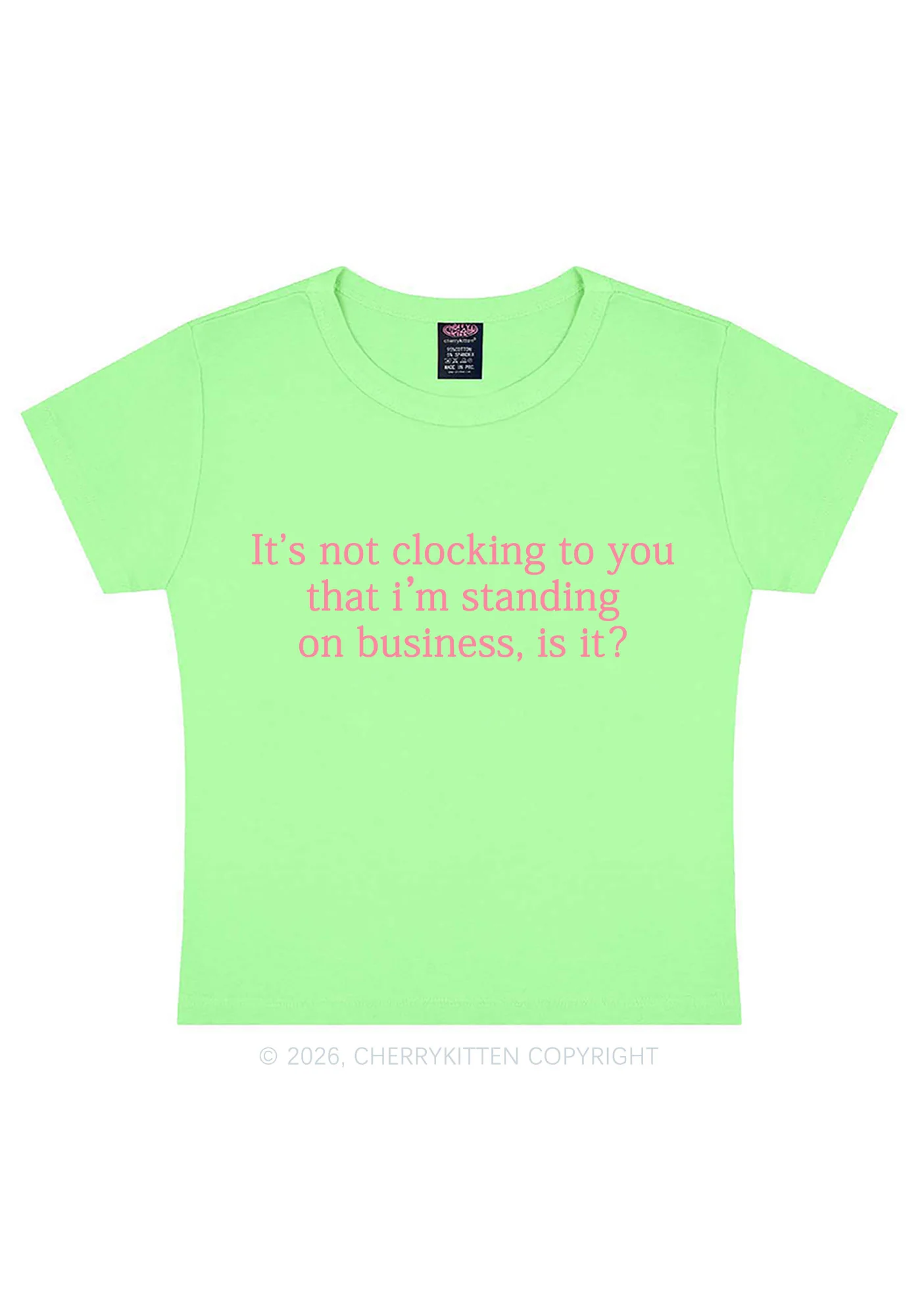 Standing On Business Y2K Baby Tee Cherrykitten - Image 12