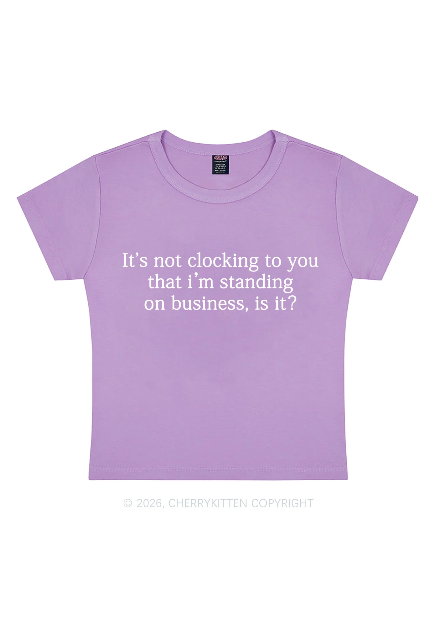 Standing On Business Y2K Baby Tee Cherrykitten - Image 6