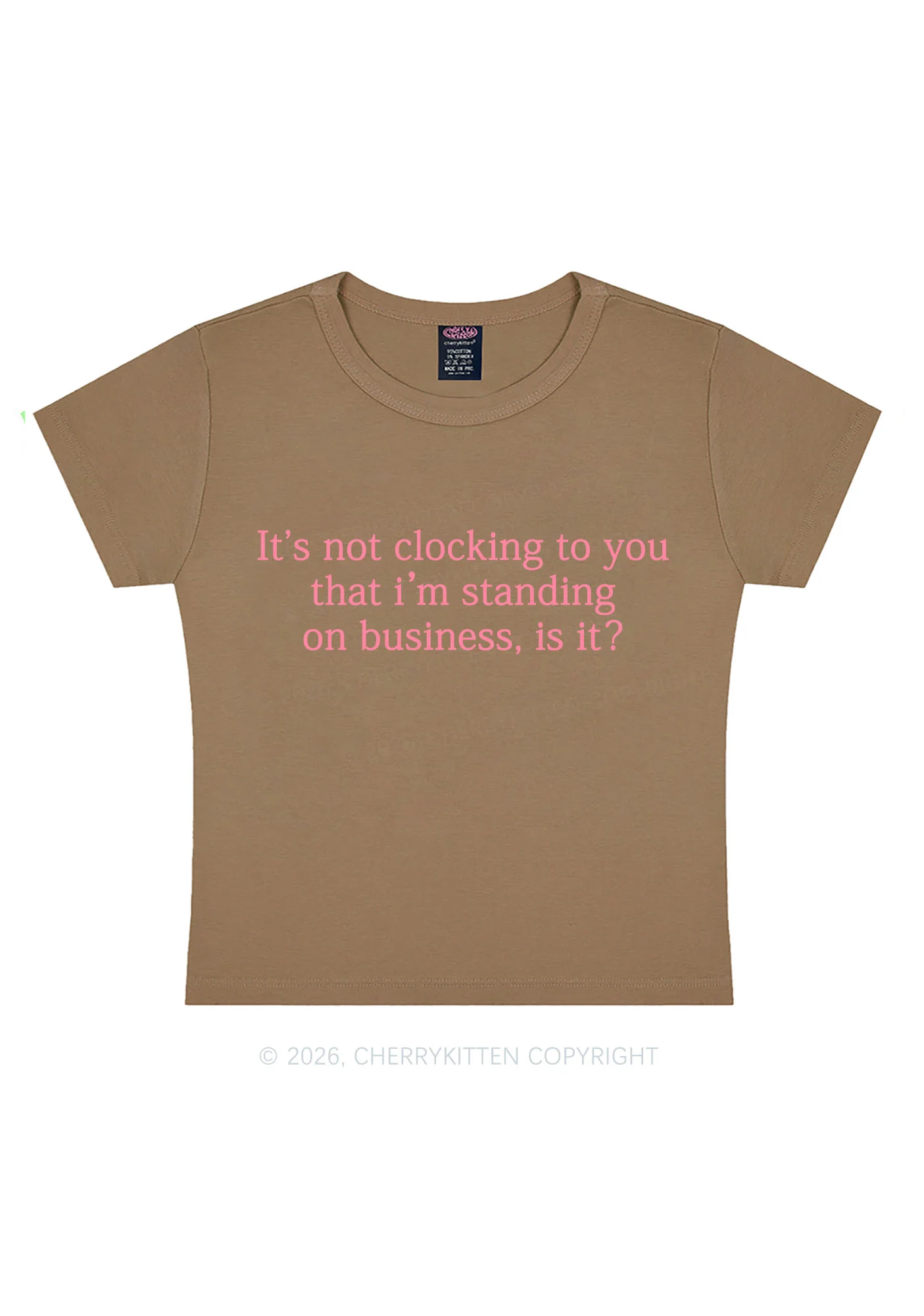 Standing On Business Y2K Baby Tee Cherrykitten - Image 9