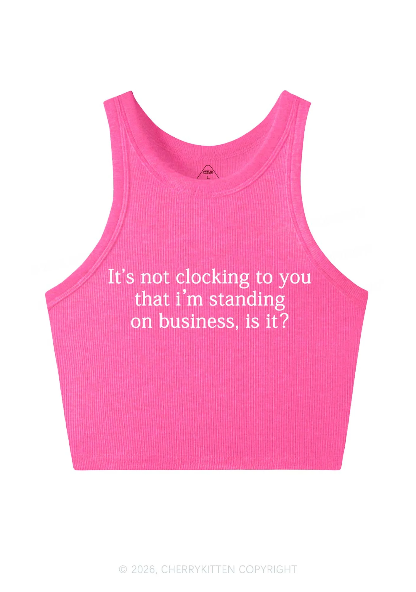 Standing On Business Y2K Crop Tank Top Cherrykitten - Image 3