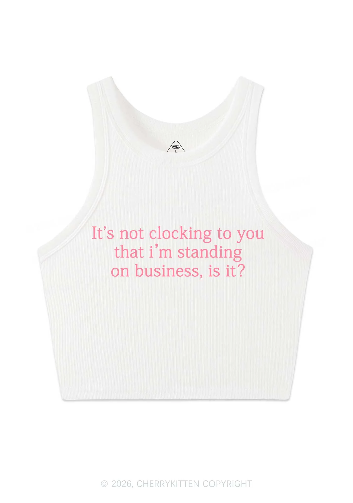 Standing On Business Y2K Crop Tank Top Cherrykitten - Image 4