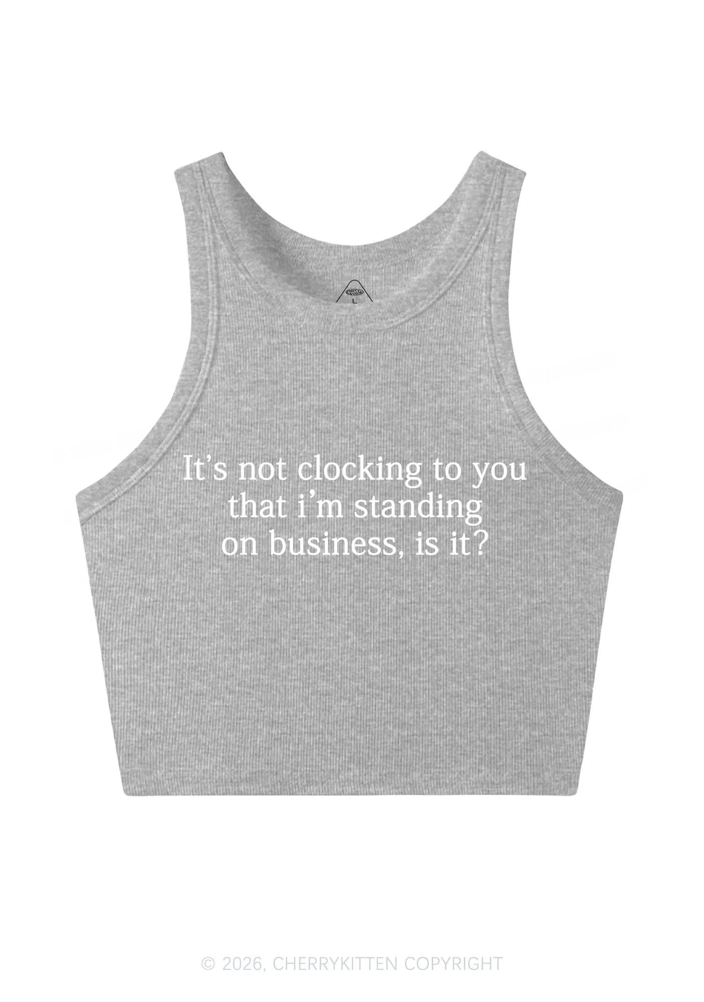 Standing On Business Y2K Crop Tank Top Cherrykitten - Image 9