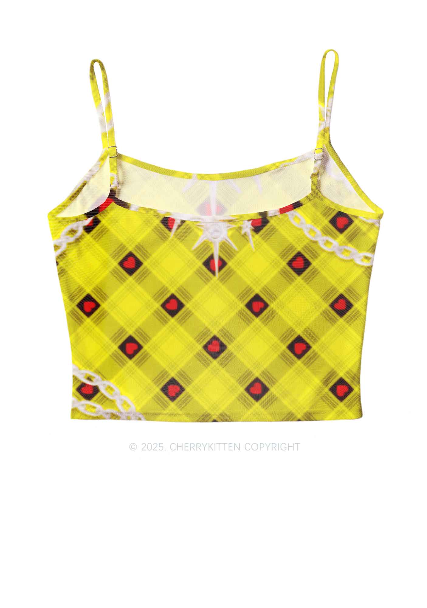 Star Chain and Hearts Y2K Mesh Cami Tank Cherrykitten - Image 3