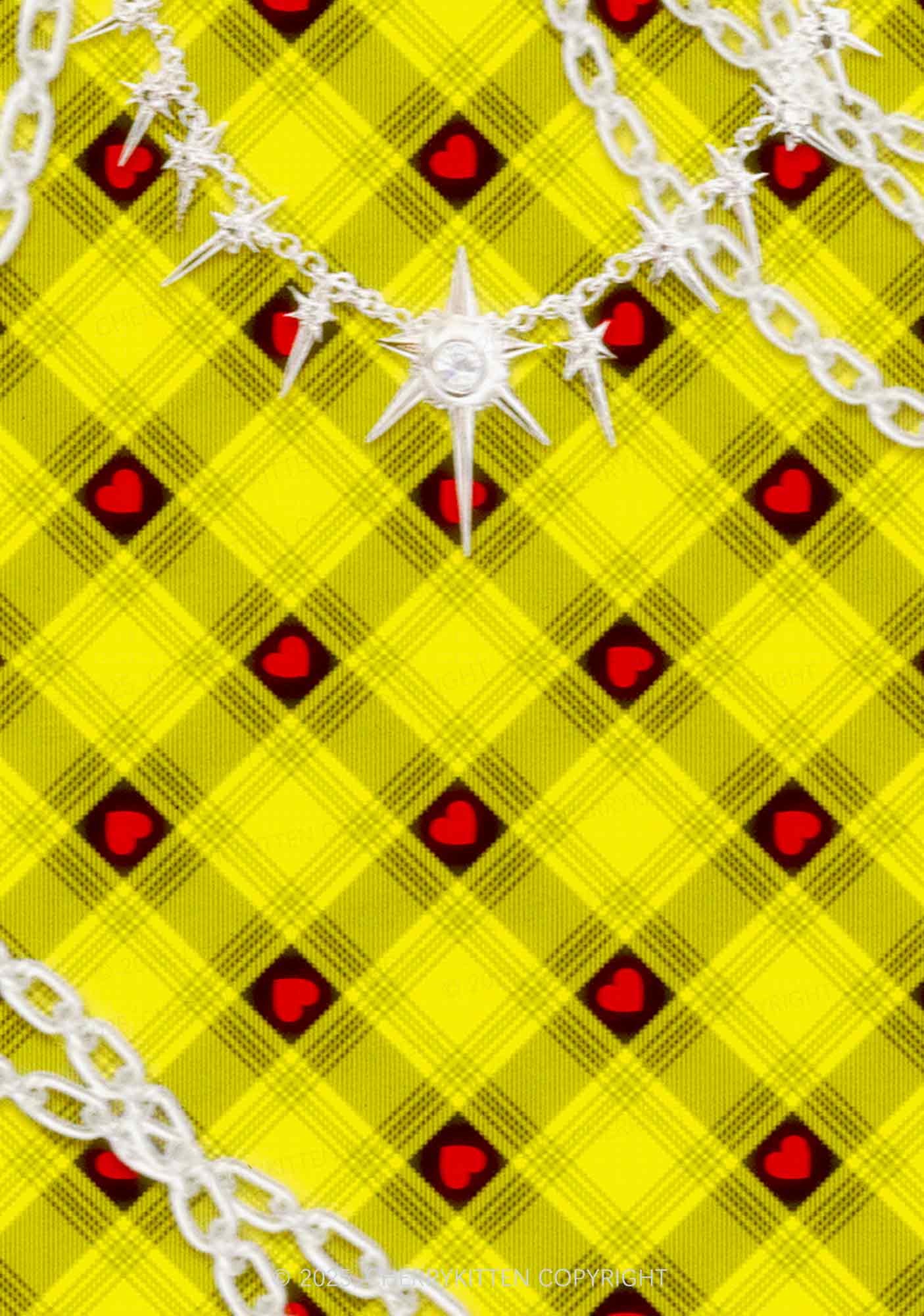 Star Chain and Hearts Y2K Print Bikini Set Cherrykitten - Image 2