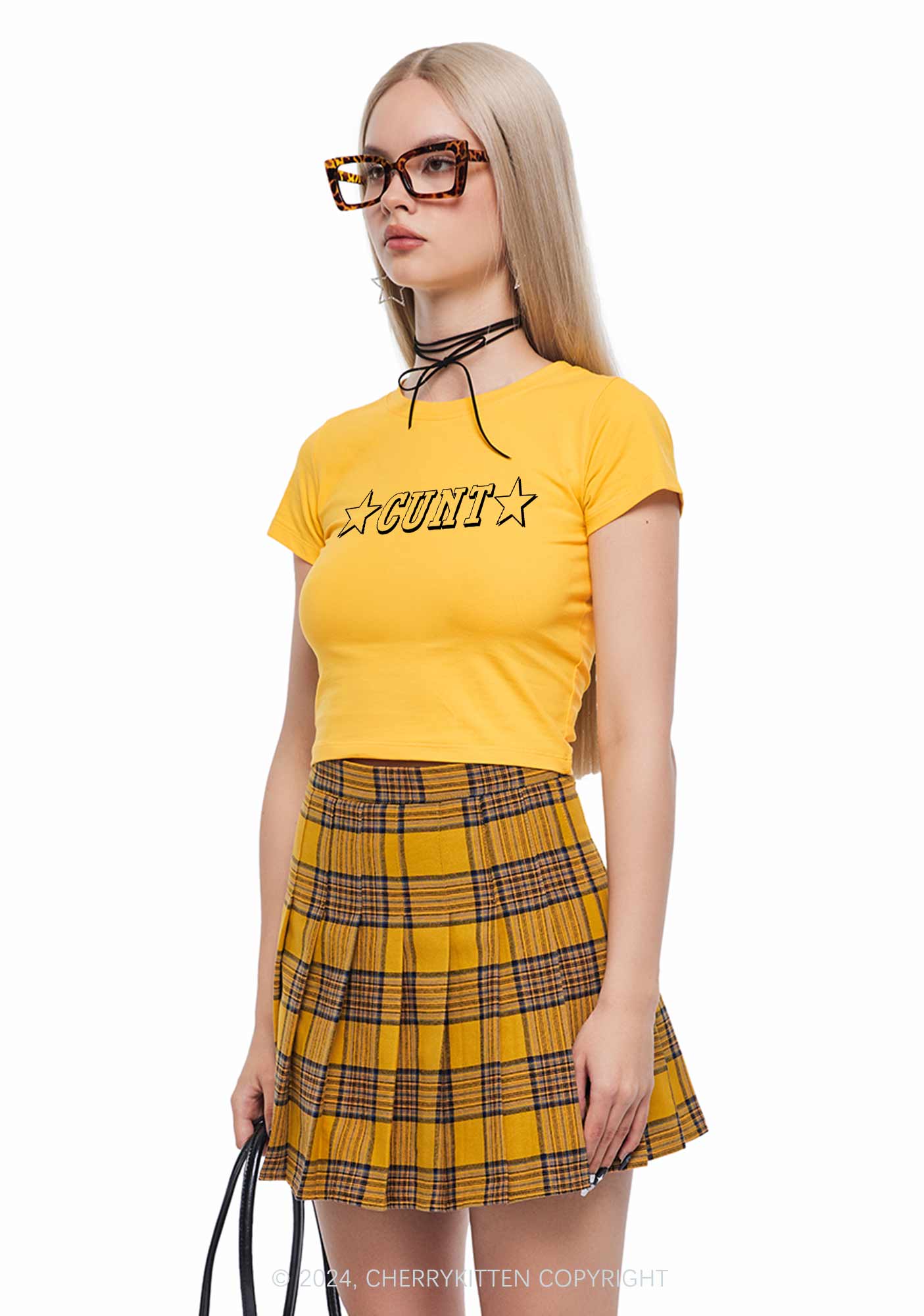 Star Count Y2K Baby Tee Cherrykitten - Image 3