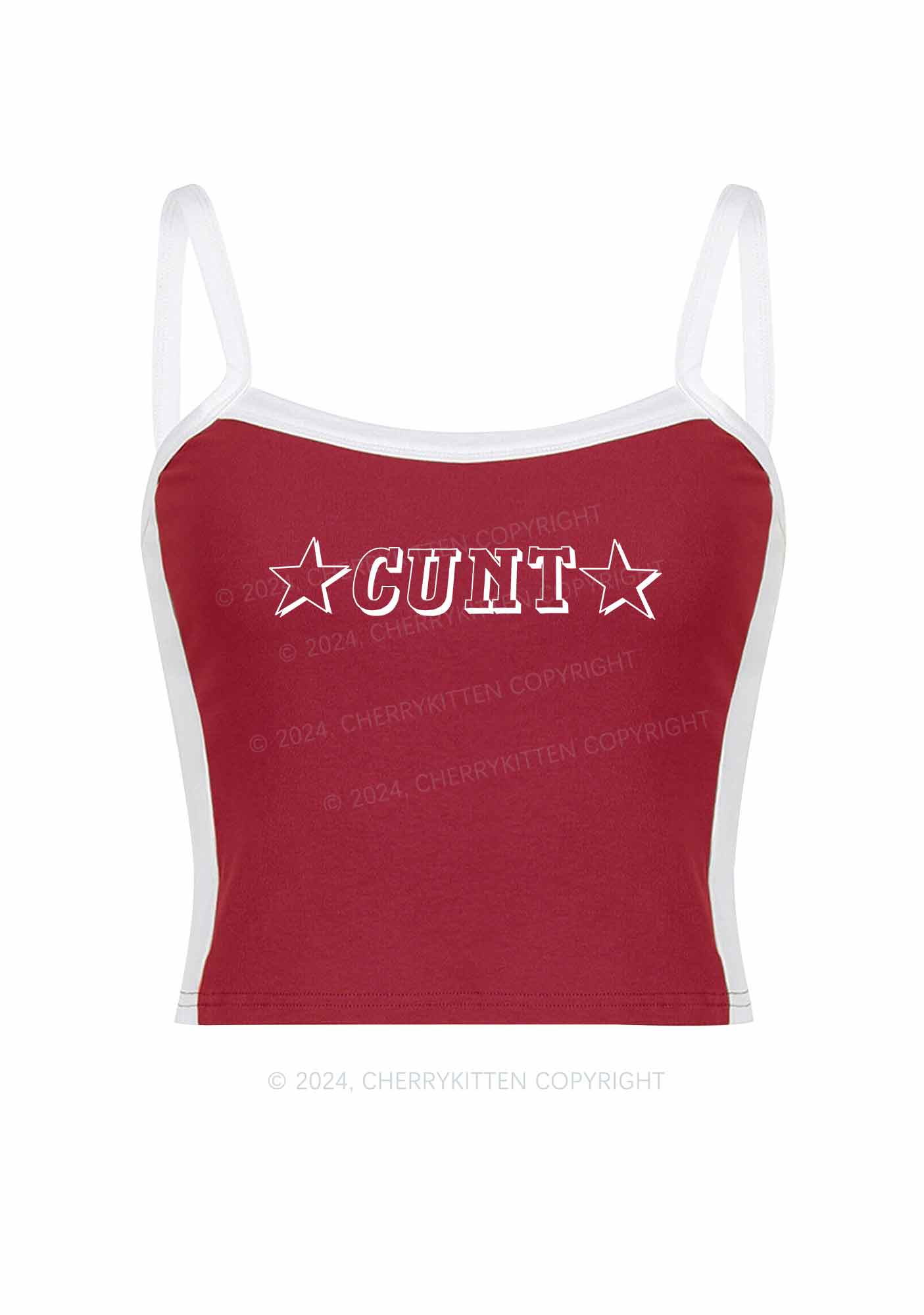 Star Count Y2K Color Block Crop Cami Top Cherrykitten - Image 3