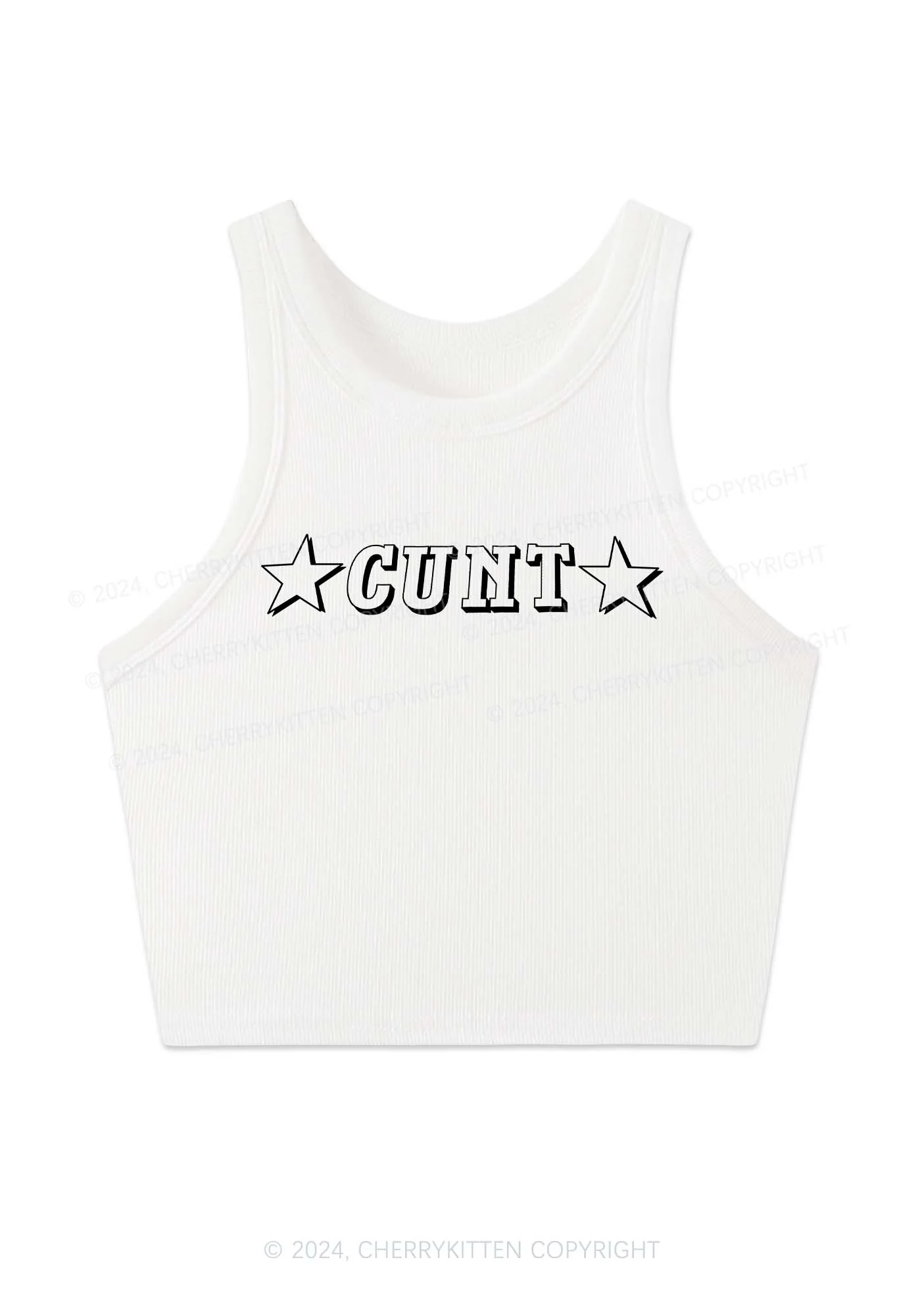 Star Count Y2K Crop Tank Top Cherrykitten - Image 2