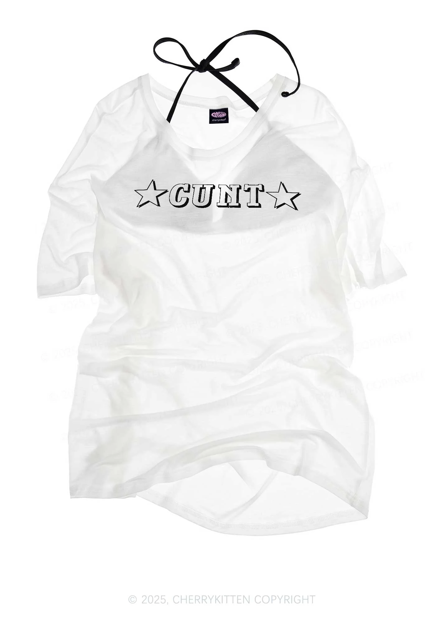 Star Count Y2K Sheer Boyfriend Tee Cherrykitten - Image 3