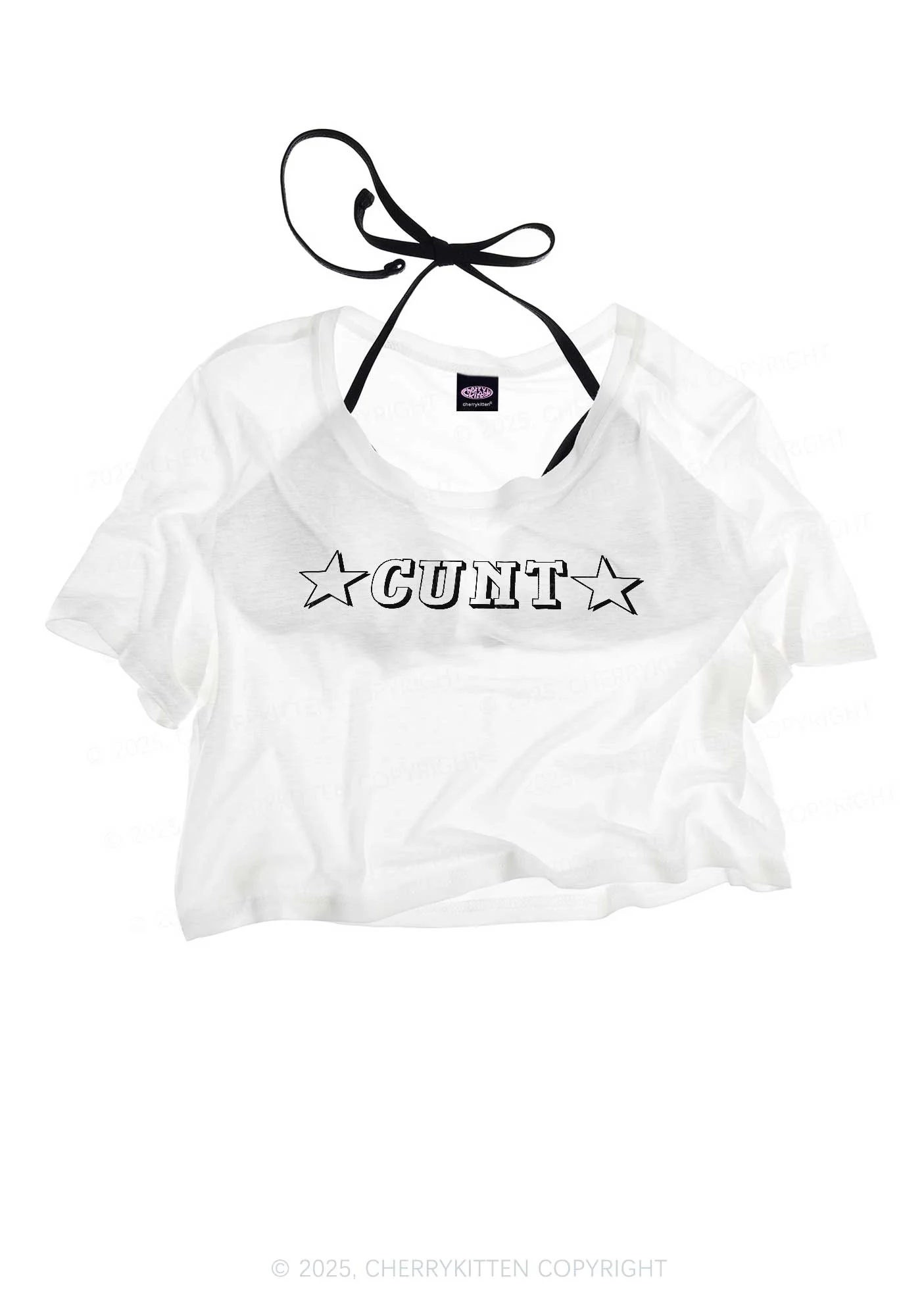 Star Count Y2K Sheer Crop Tee Cherrykitten - Image 3