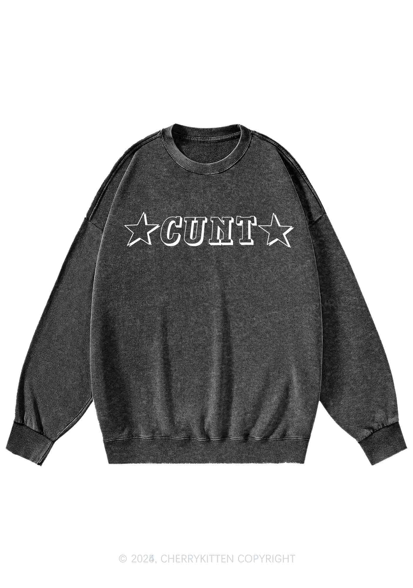 Star Count Y2K Washed Sweatshirts Cherrykitten - Image 3
