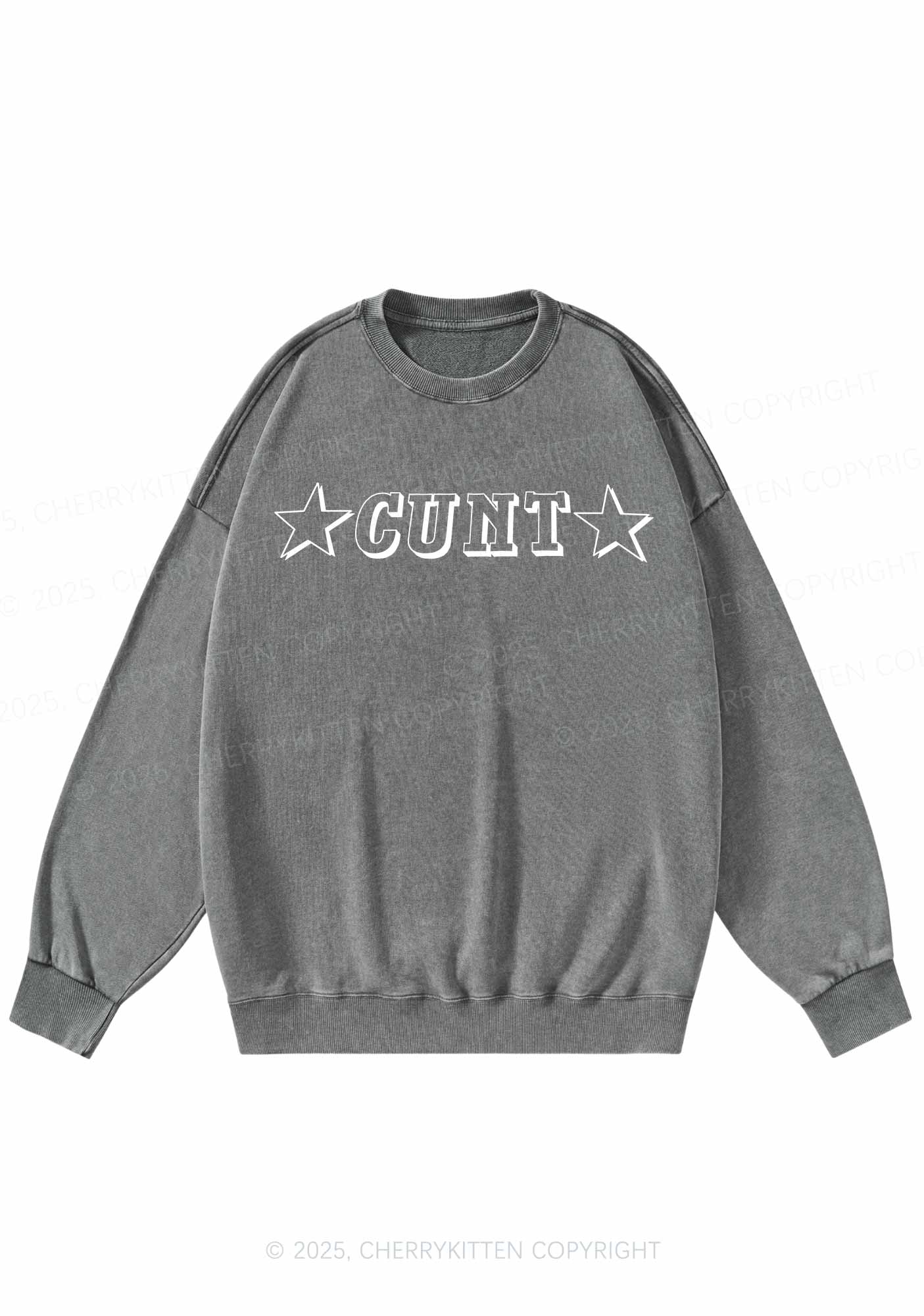 Star Count Y2K Washed Sweatshirts Cherrykitten - Image 6