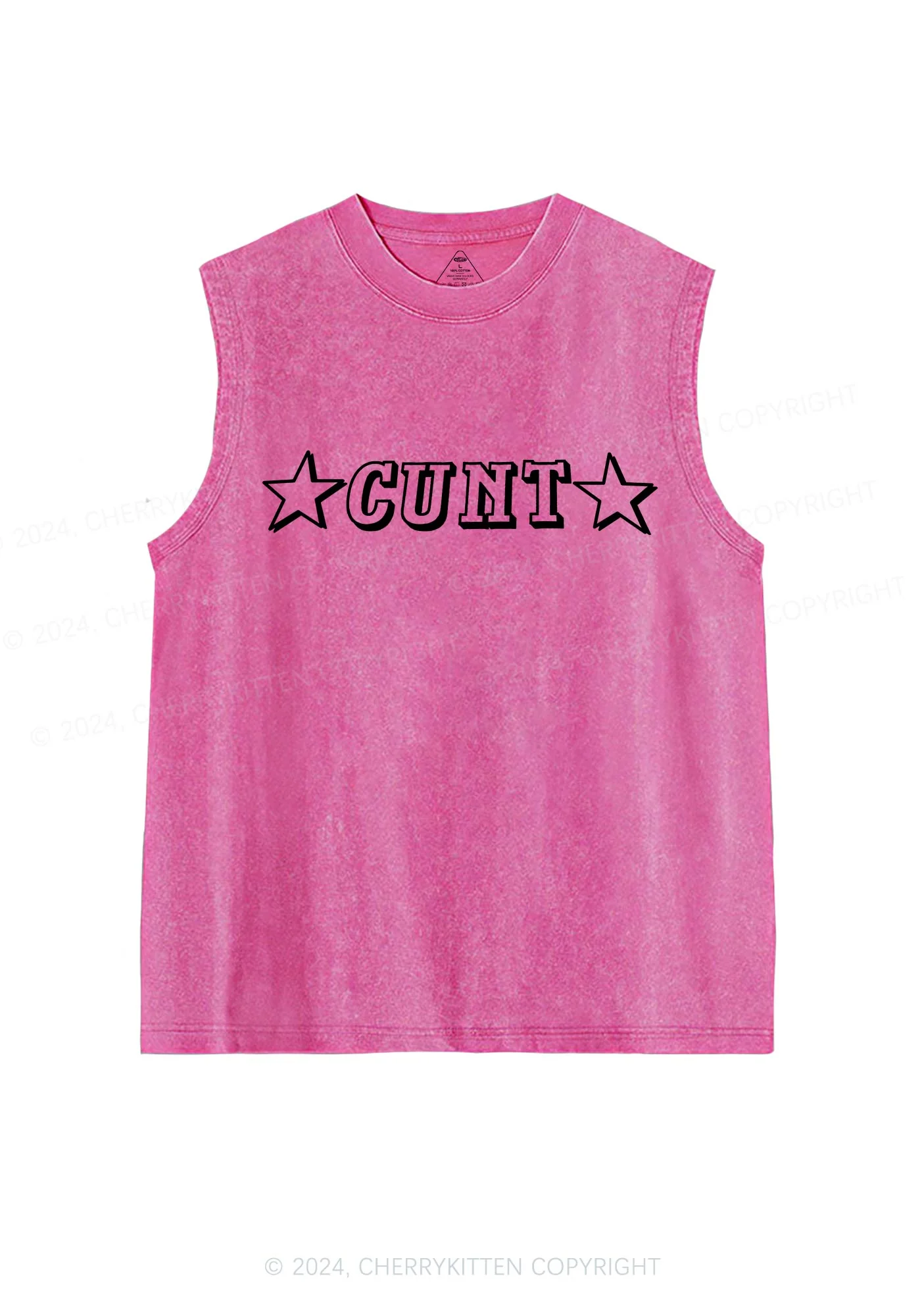 Star Count Y2K Washed Tank Cherrykitten - Image 3
