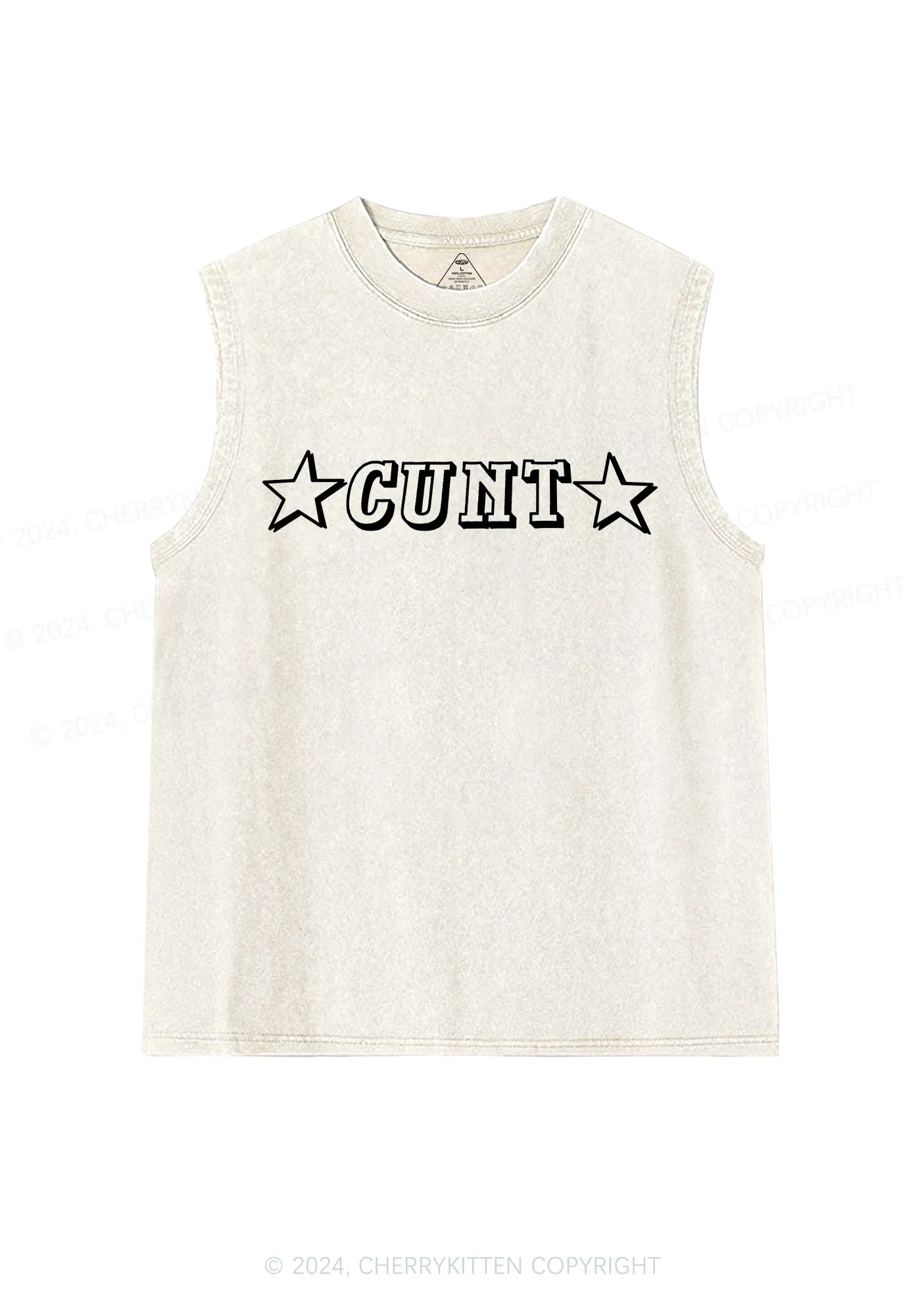 Star Count Y2K Washed Tank Cherrykitten - Image 4