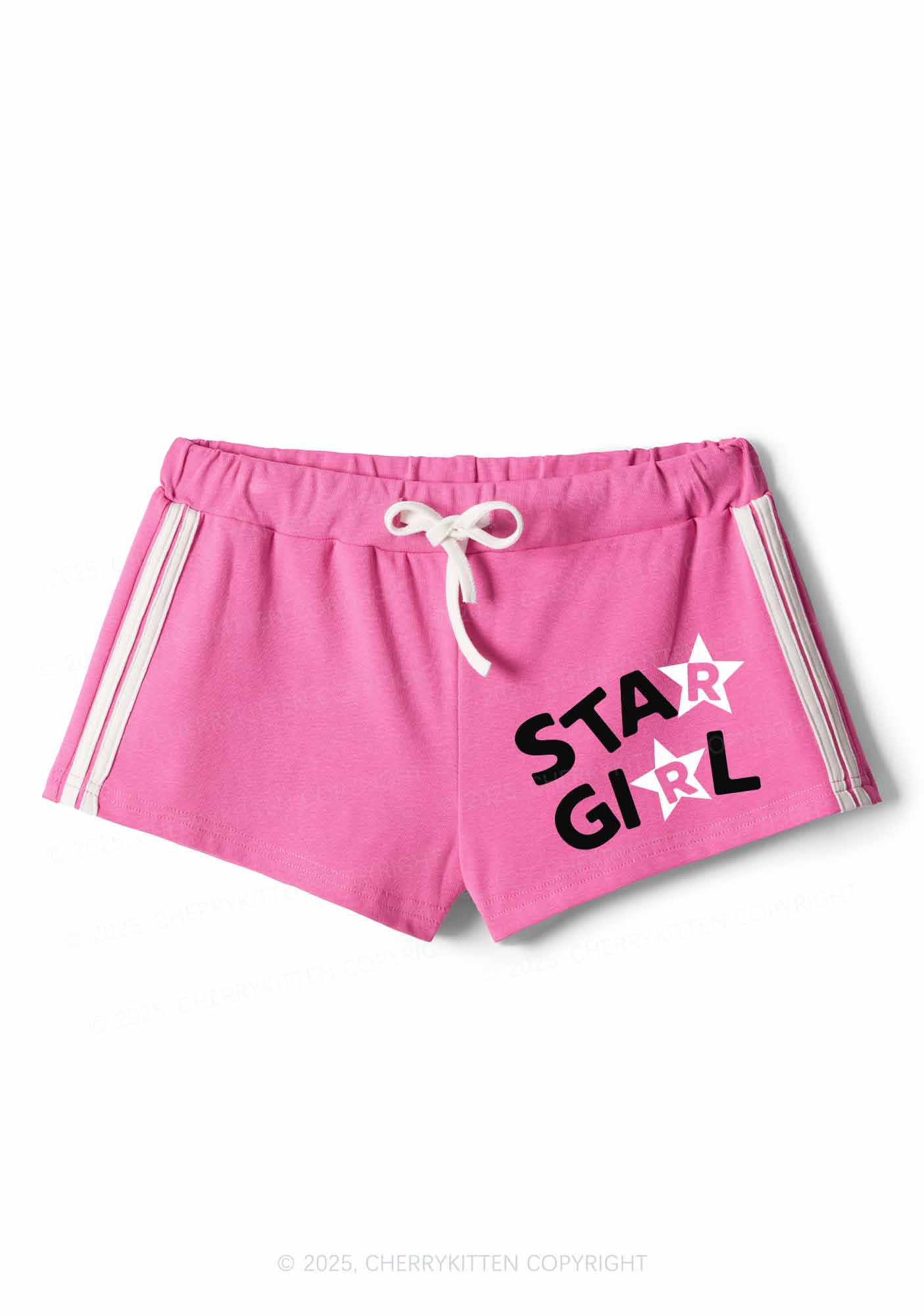 Star Girl Y2K Drawstring Mini Shorts Cherrykitten - Image 2