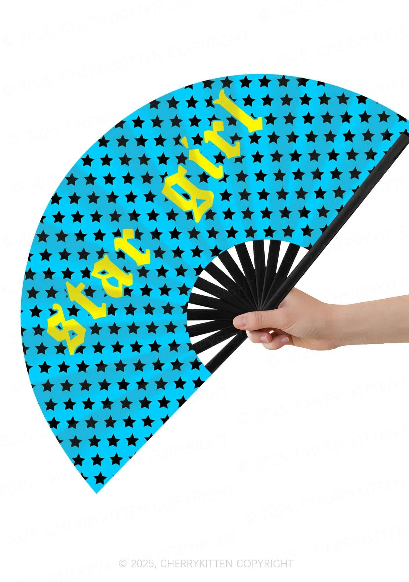 Star Girl Y2K Rave Hand Fan Cherrykitten - Image 2