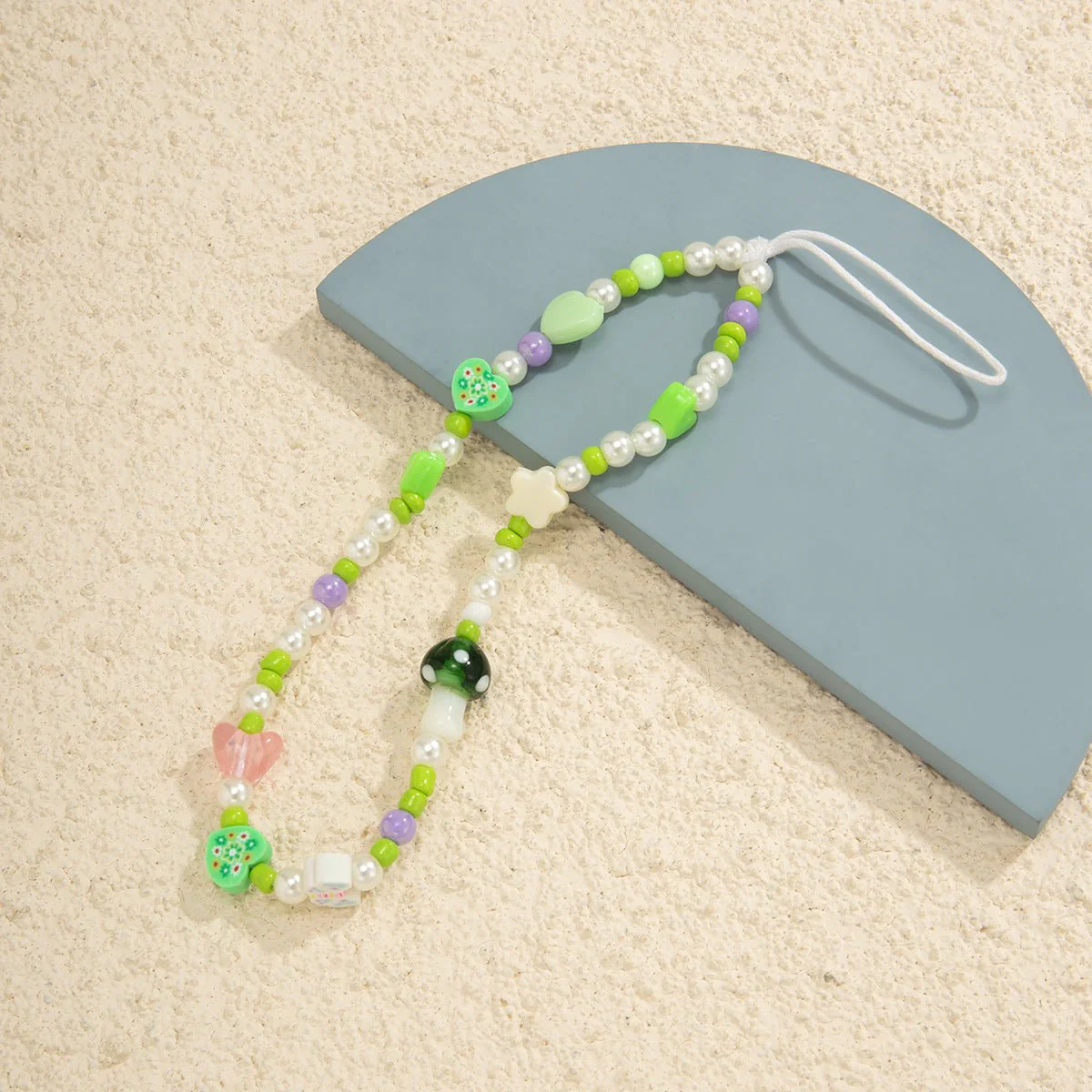 Star Mushroom Beads Phone Charm - Image 5