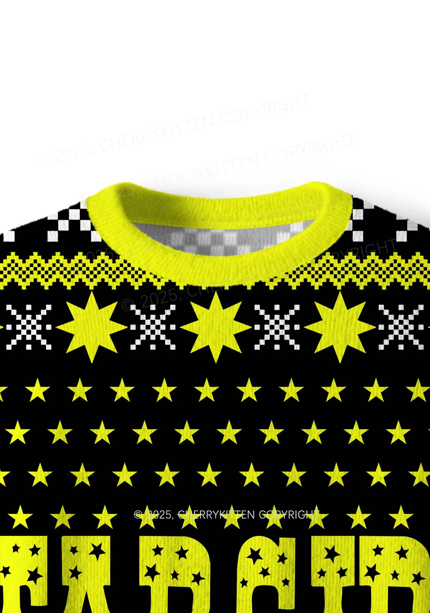 Stargirl Y2K Christmas Knit Sweatshirt Cherrykitten - Image 5
