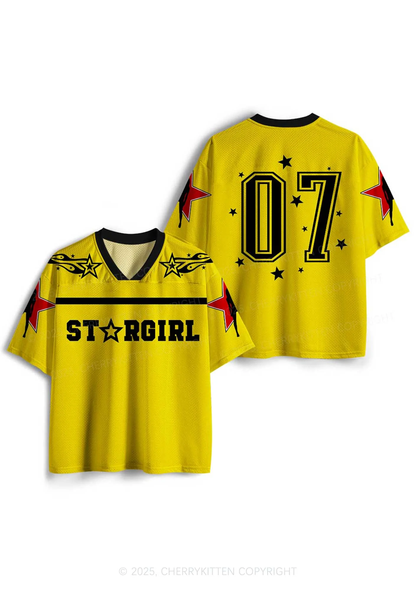 Custom Stargirl Y2K Mesh Jersey Shirts Cherrykitten - Image 3