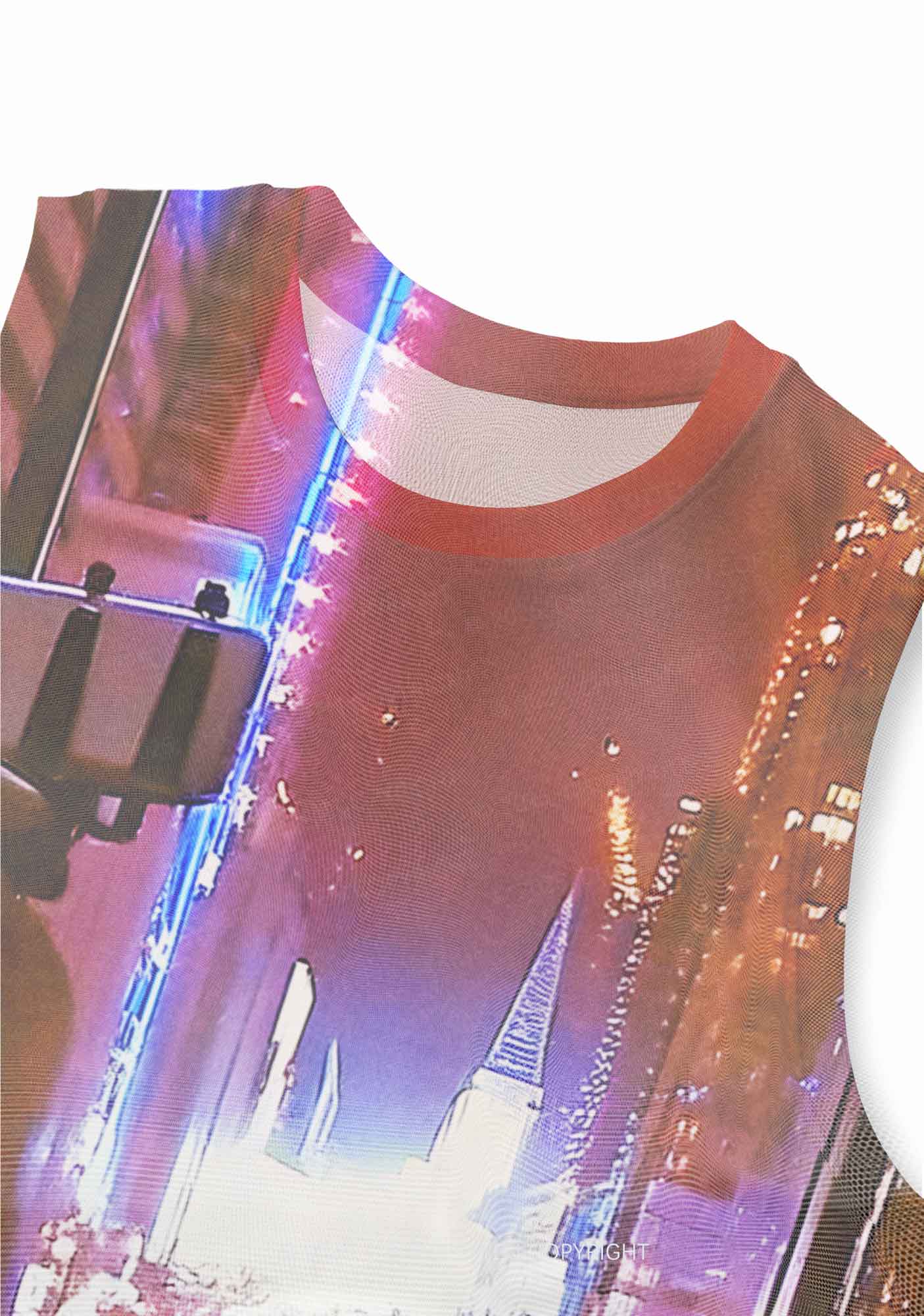 Statue Of Liberty Y2K Mesh Muscle Tank Cherrykitten - Image 2