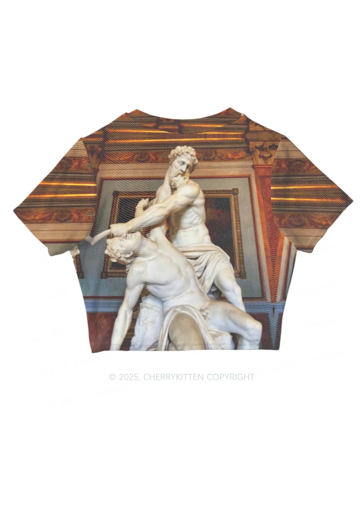 Statue Showdown Y2K Mesh Crop Top Cherrykitten - Image 5